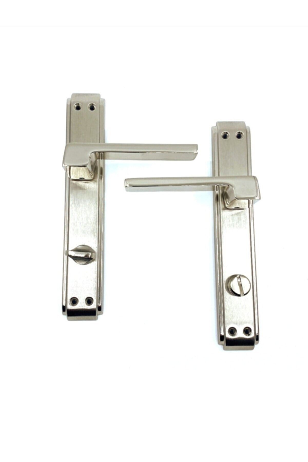 Sofuoğlu-Anka Mirrored WC Door Handle 1 Set Nickel - Satin / Please Notify Right or Left Direction 3