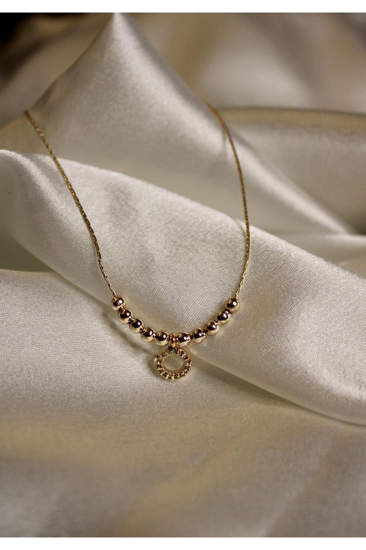 Dropaksesuar Yuvarlak Taş Detay Halhal