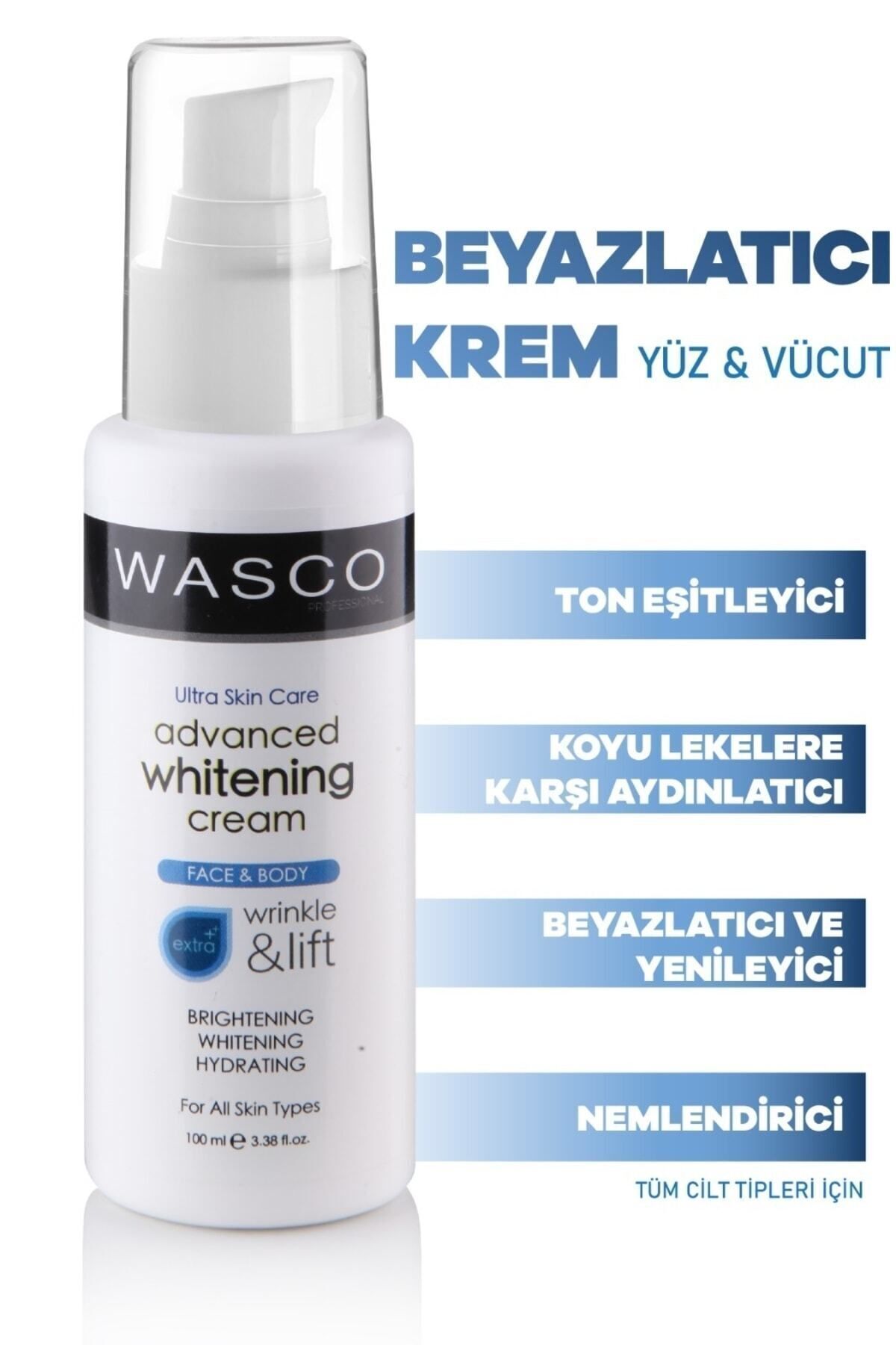 کرم سفید کننده پوست یکسان کننده و ضد تیره رنگ پوست wasco