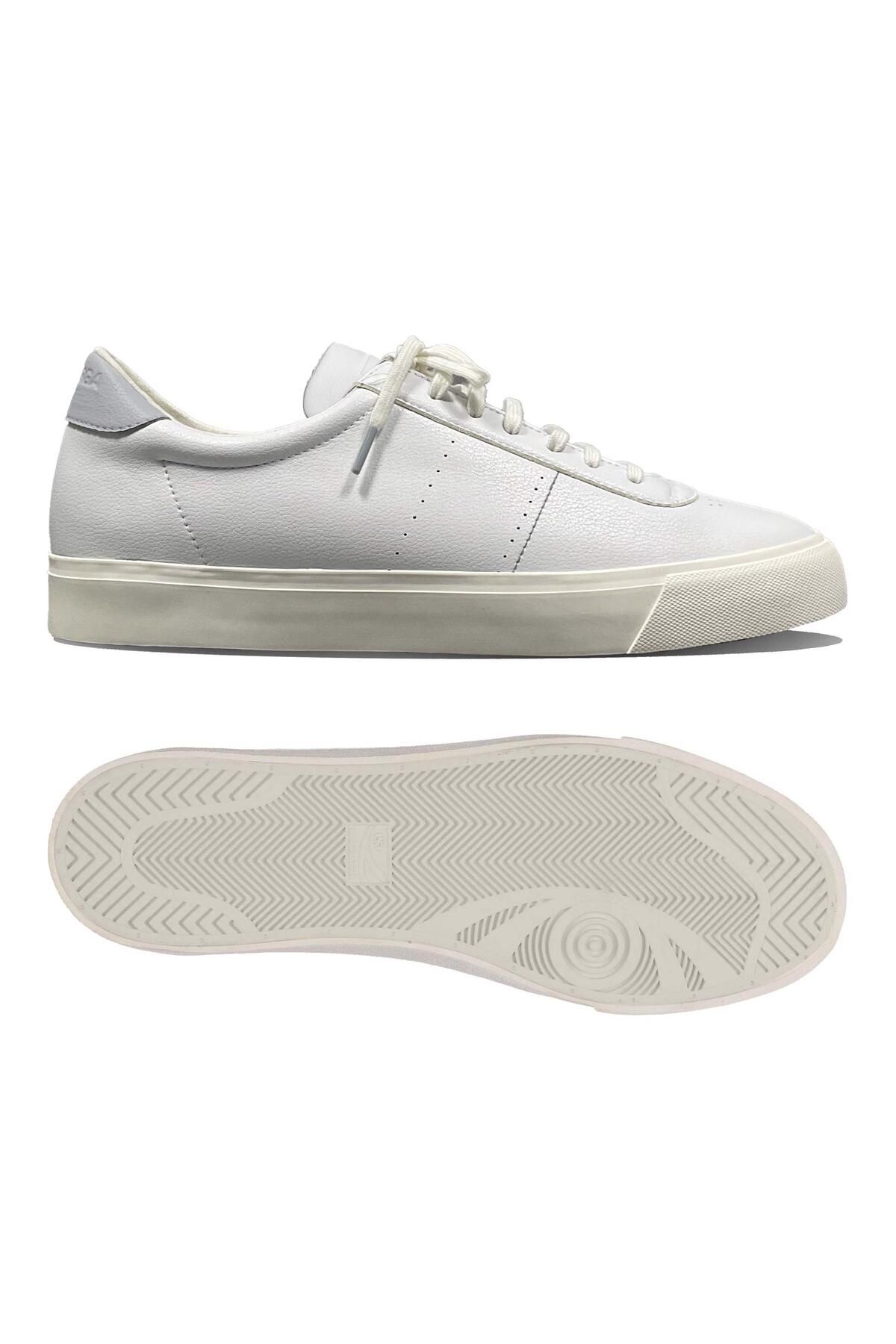 کفش ورزشی 4834 Club S Up Prime چرم نرم یونیسکس سفید پایین بالا Superga