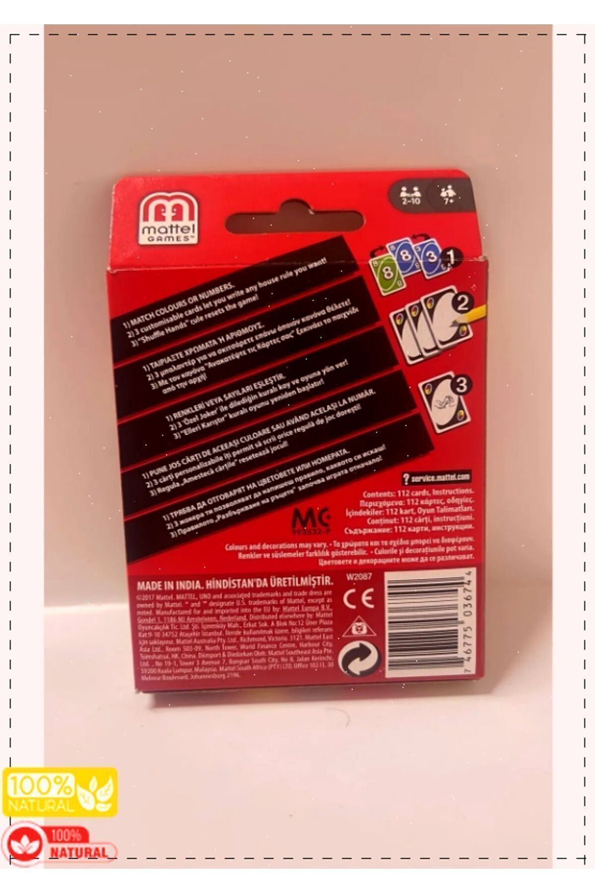 OMZ Uno Oyun Kartları Kız Cocuk Erkek Cocuk Oyuncak Egitici Oyuncak Erkek Cocuk Montessori Geliştiren E fotoğrafı 3 (önizleme)