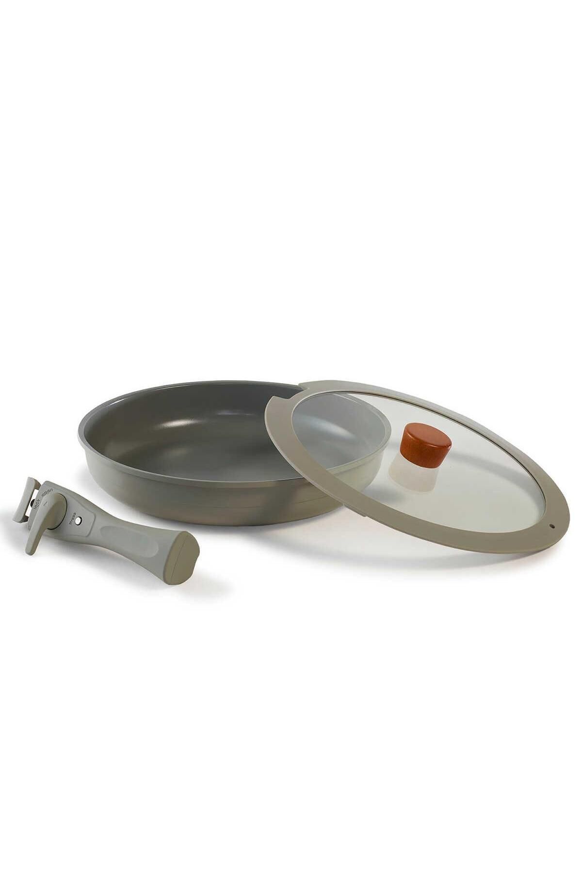 NEOFLAM-Midas Gray 6 Piece Interlocking Pot and Pan Set with Detachable Handle D-neomds6ı-07 2