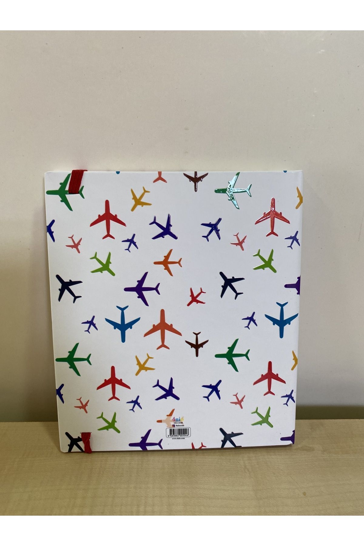 4nio-Airplane Square Elastic Textured Lined Notebook 3