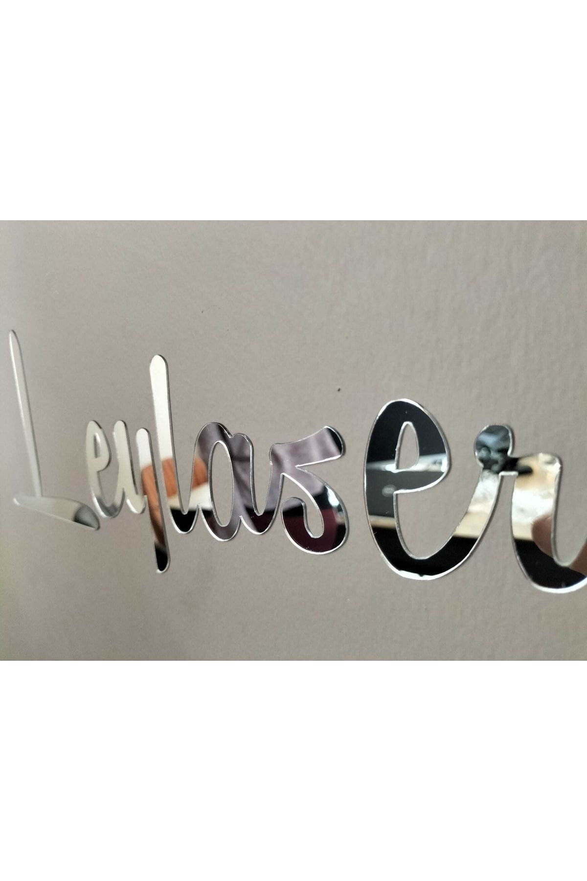 Kişiye Özel İsteğe Göre Aynalı Gümüş Renk Pleksi Yazı, Kendinden Yapışkanlı Aynalı Silver Pleksi Duvar Yazısı
