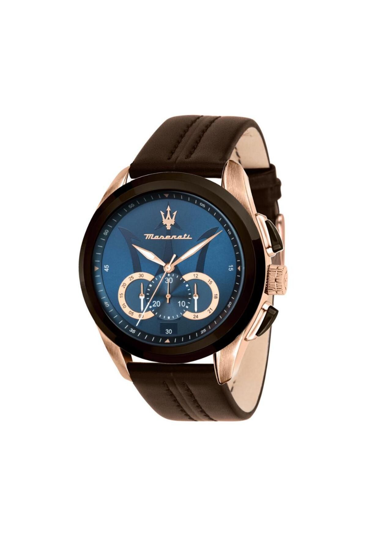 Maserati R8871612024 Brown Men s Wristwatch Italian Design Leather Cord and All Functions Active Trendyol