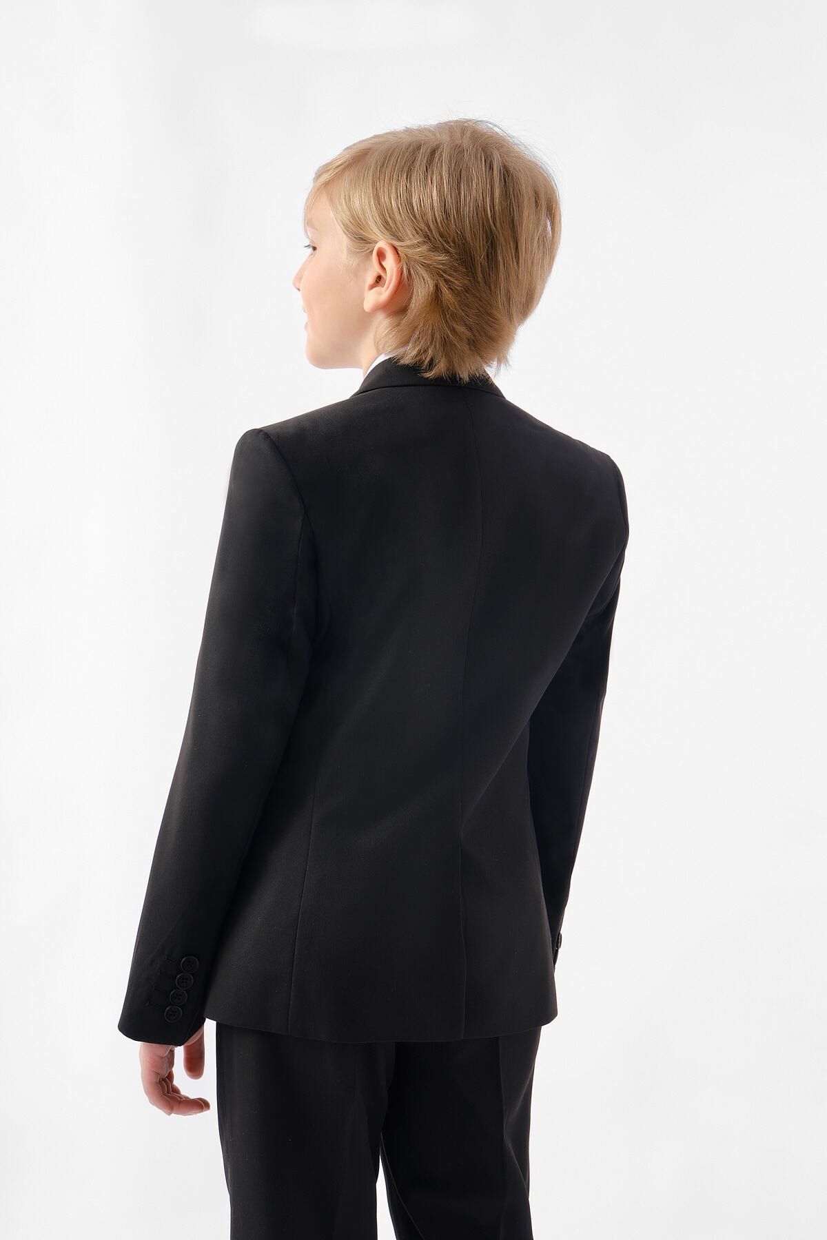 Doctor junior-Boy's Black Gabardine Suit 3