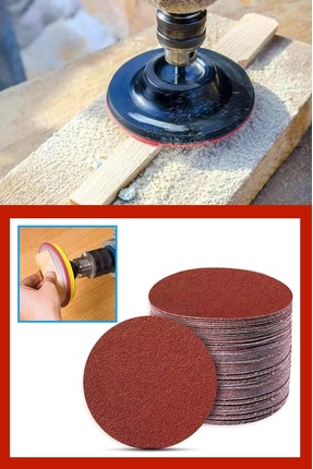 YEB AVM Cırt Zımpara 115 Mm Spiral Avuç Taşlama Matkap Uyumlu (120 KUM)  100 ...