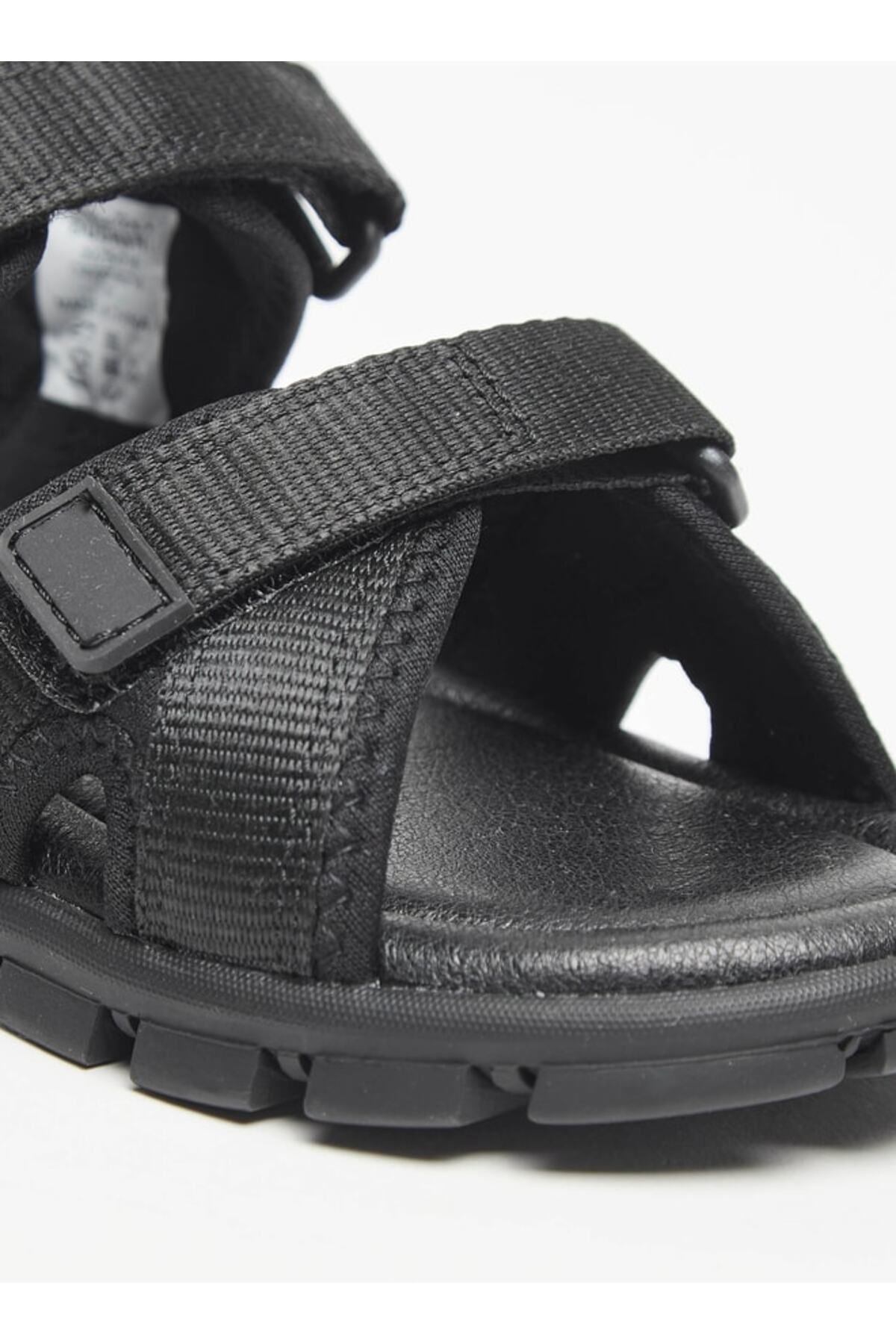 Mister Duchini-Panelled Sandals with Hook and Loop Closure 5