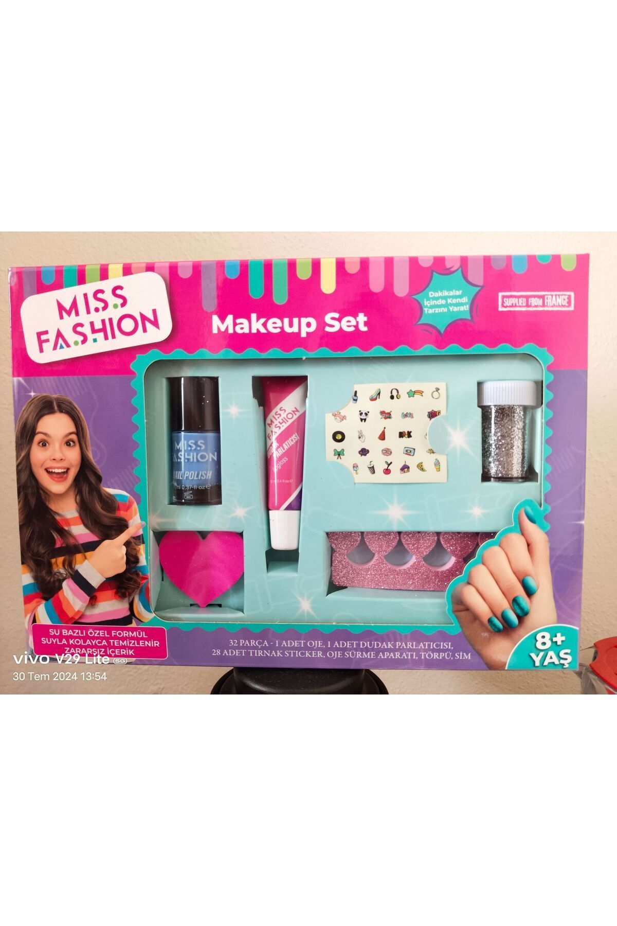 populeroyuncak-Miss Fashion Makeup Makeup Beauty Kit Water Easy Cleaning Nail Care Kit Nail Art 1