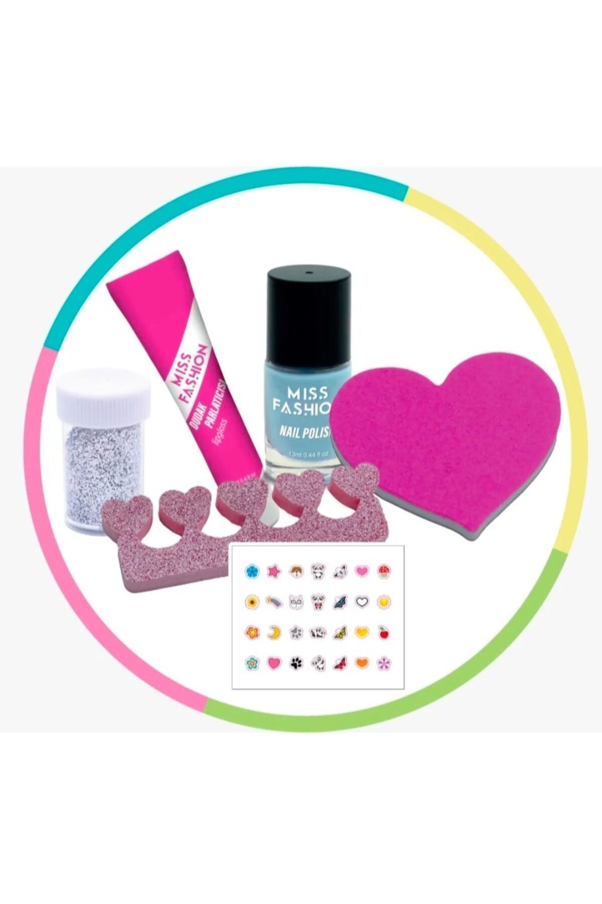 populeroyuncak-Miss Fashion Makeup Makeup Beauty Kit Water Easy Cleaning Nail Care Kit Nail Art 2