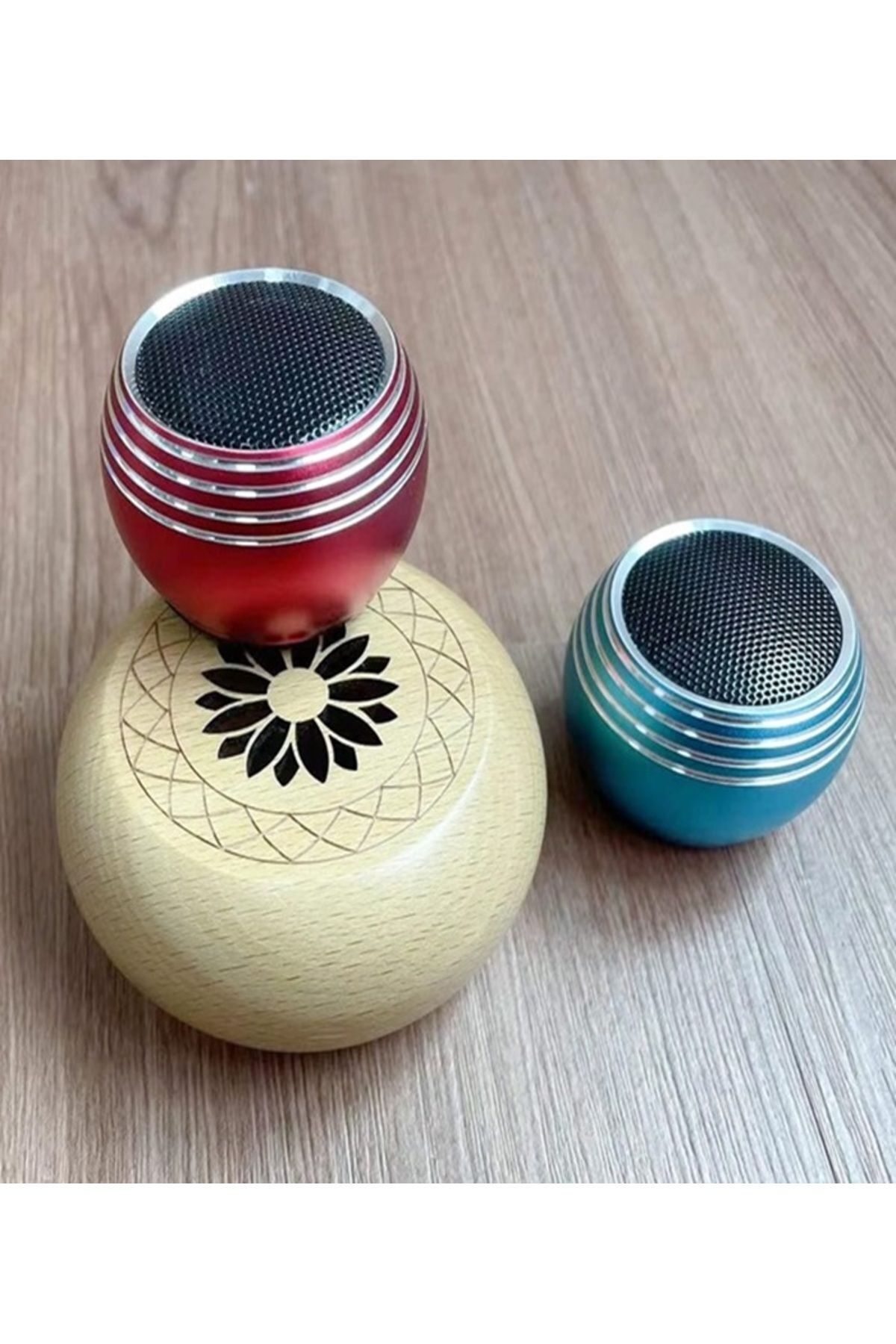MİNİ Bluetooth'lu Hoparlörler, Subwoofer'lı Küçük Çelik Top, 4