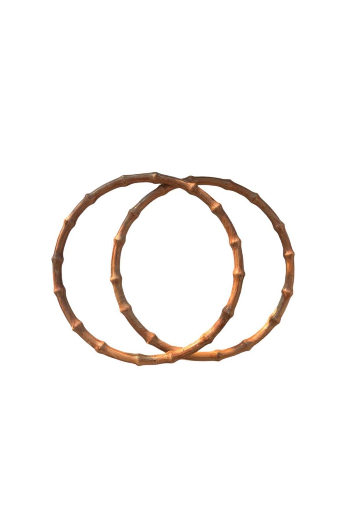 Wood Look Large Bamboo Bag Handle (pair)
