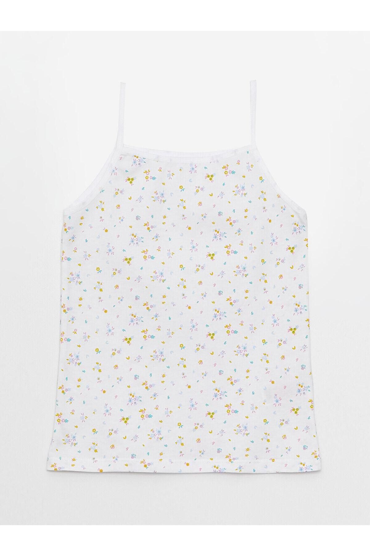 LC Waikiki-Lcw Dream - Square Collar Printed Girls' Undershirt Set of 2 3