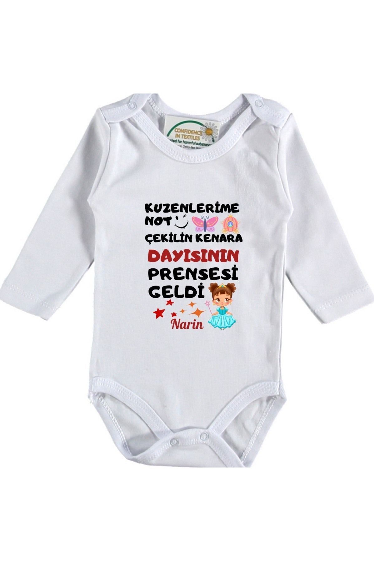 Step aside, her uncle's princess has arrived. Personalized Baby Girl Bodysuit