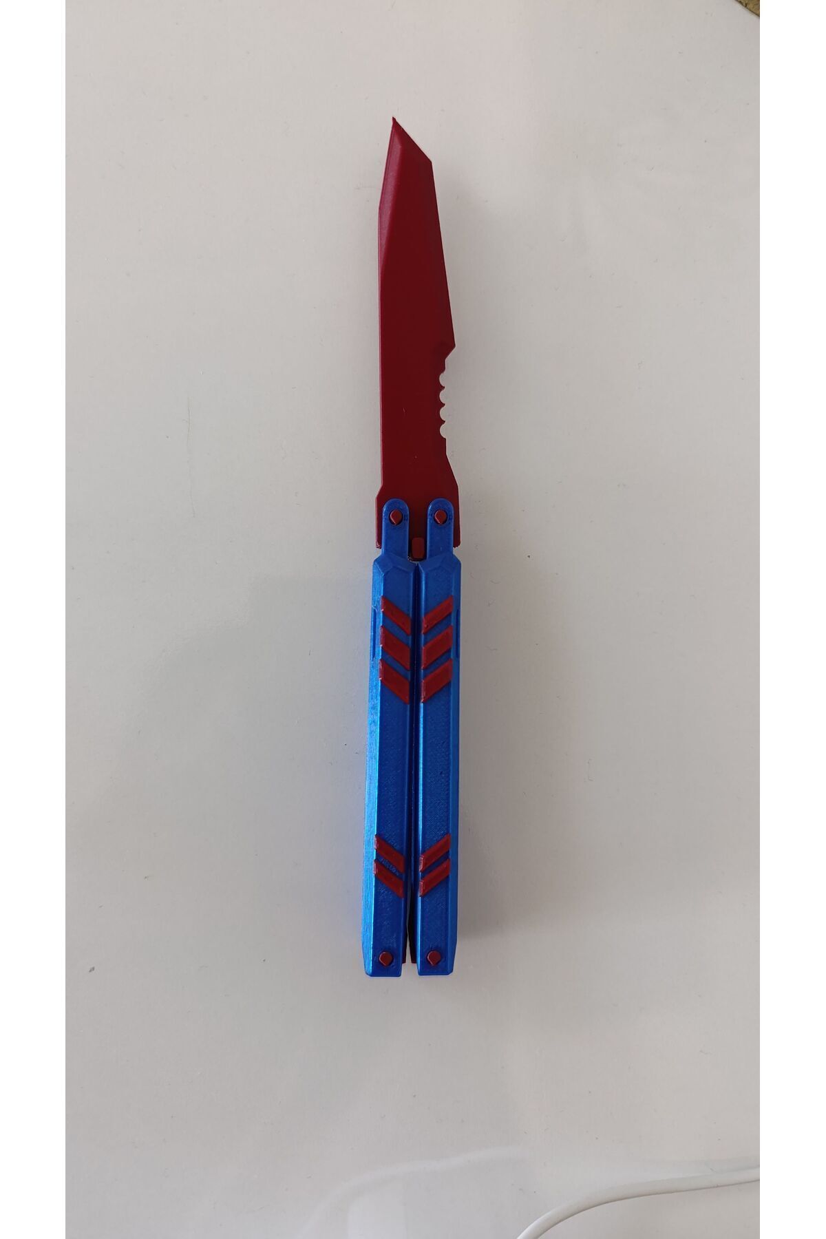 3DŞehri Valorant Taraftar Bıçağı Bordo/Mavi