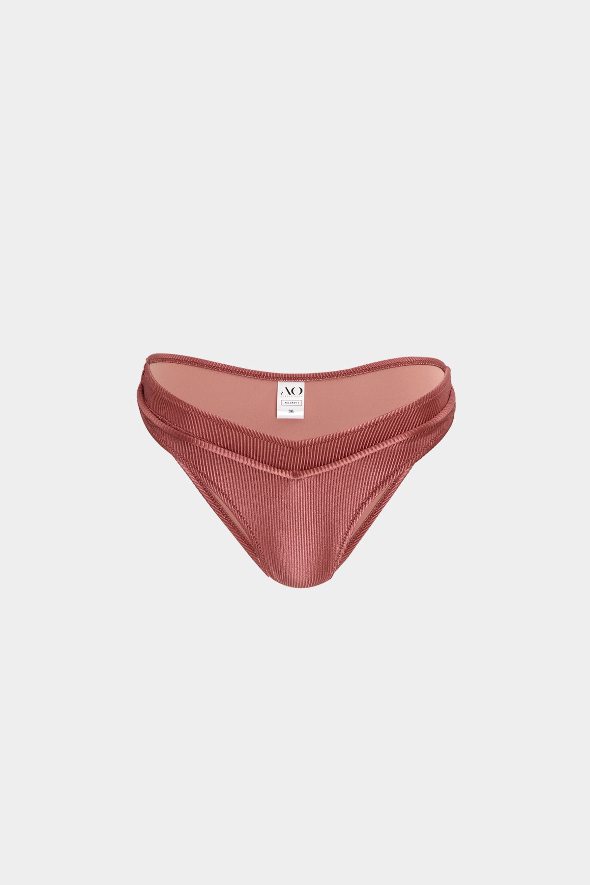 Açelya Okcu-Partea de jos de bikini pentru femei RHEA Fit Premium texturată - Detaliu cu țevi 1