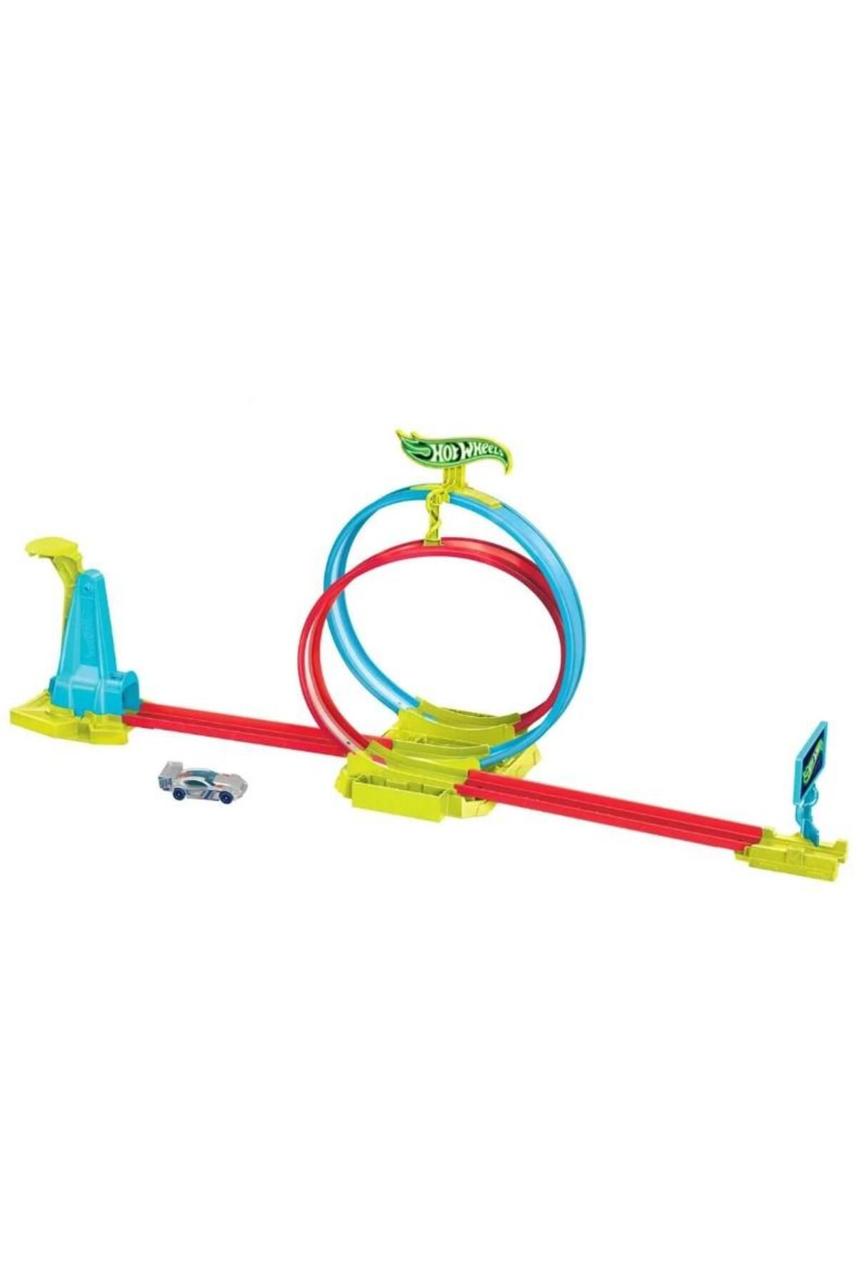مجموعه مسابقه‌ای Hot Wheels Neon Speeders | چالش حلقه‌های دوگانه HOT WHEELS