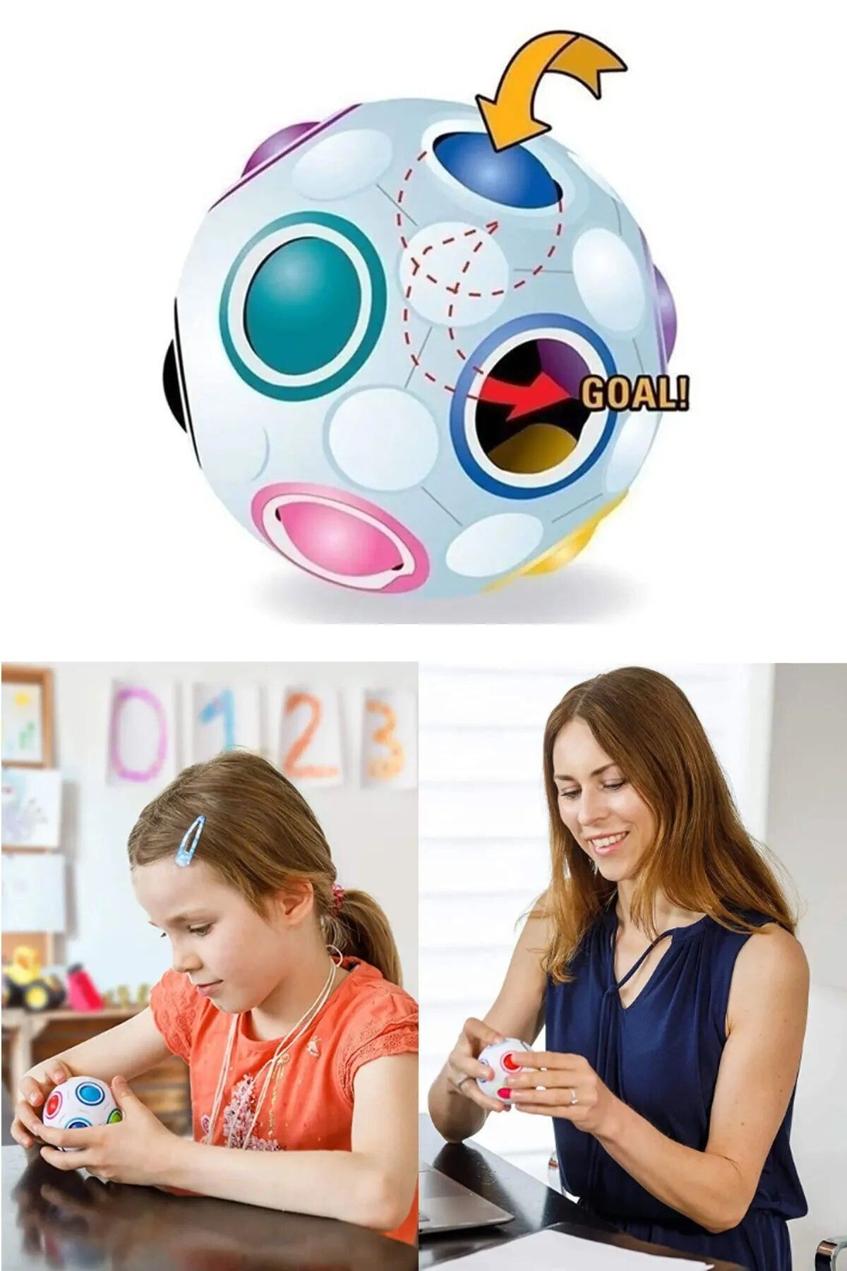 رنگین‌کمان جادویی – پازل و توپ مکعبی سرعت، سرگرمی و تسکین‌دهنده استرس