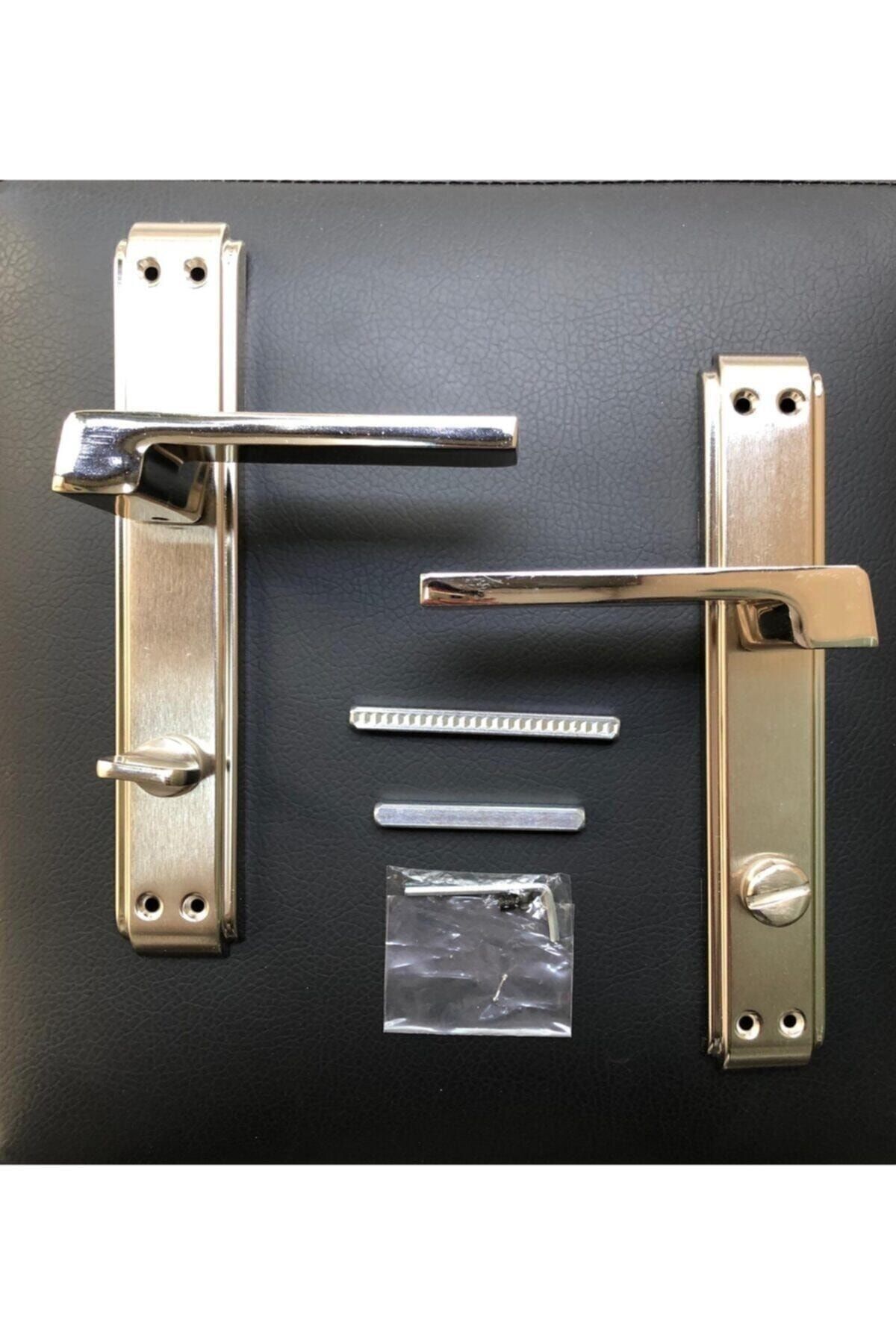 Sofuoğlu-Anka Mirrored WC Door Handle 1 Set Nickel - Satin / Please Notify Right or Left Direction 5