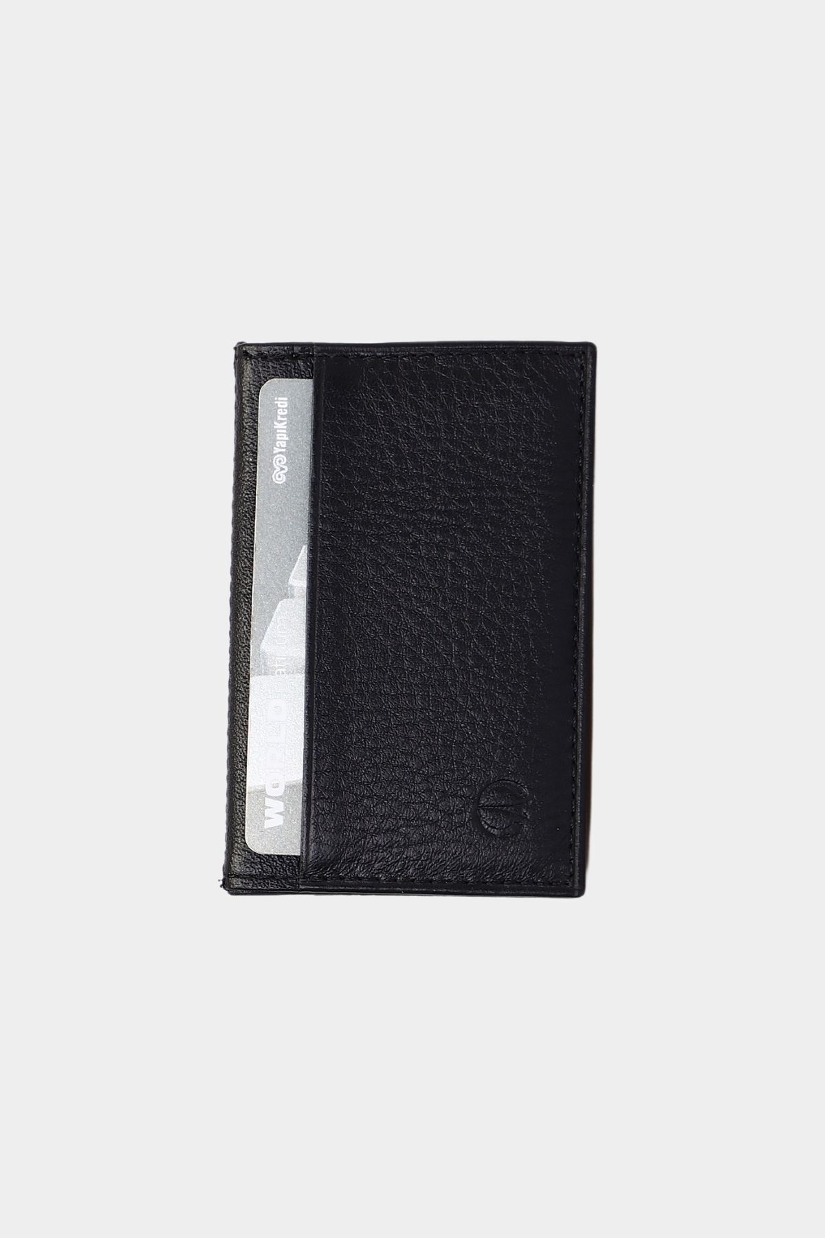 Grande  0825 Hakiki Deri Dikey Süper Slim Kartlık Siyah - Görsel 4