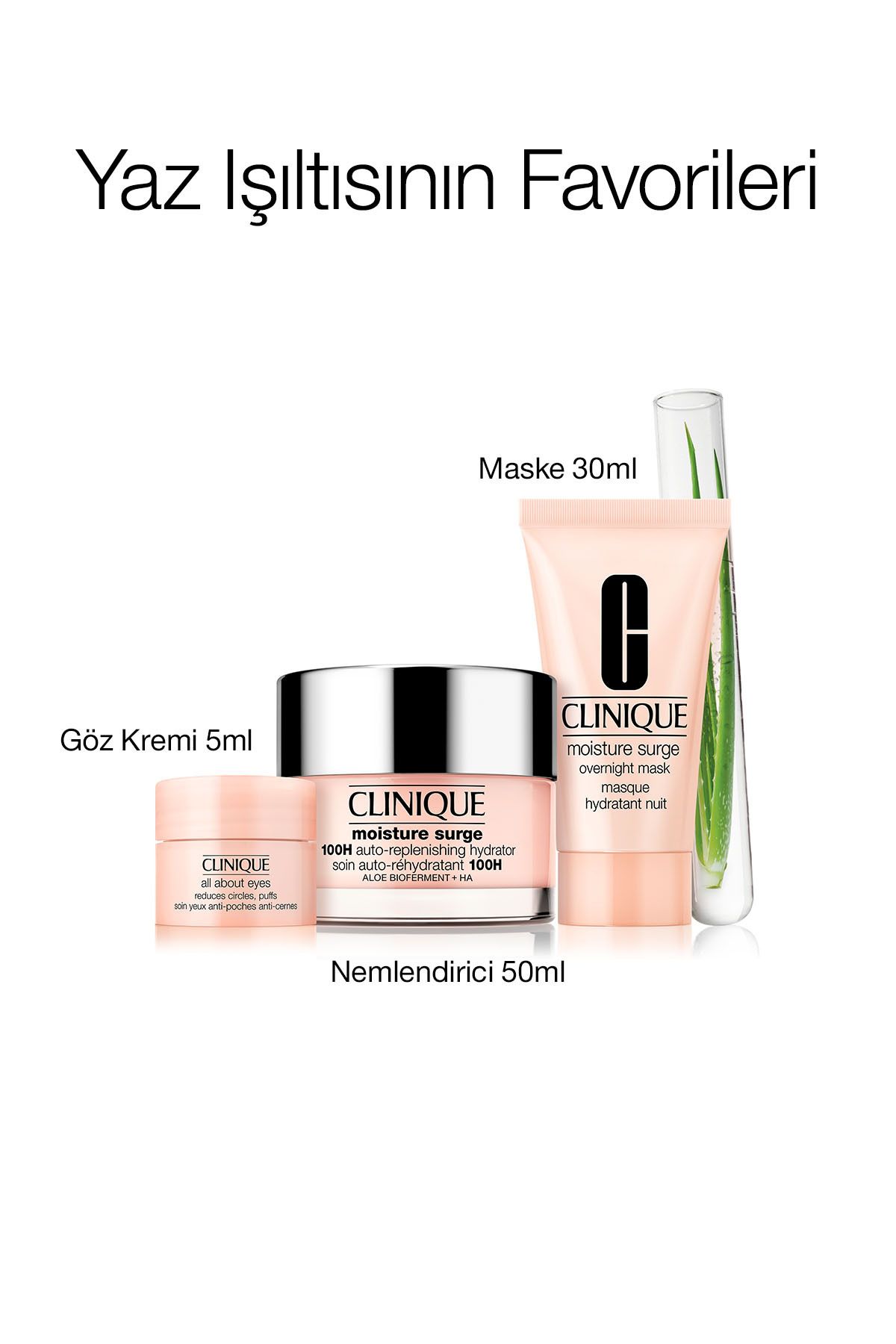 ست 3 تکه Shimmering Moisture Surge - مرطوب کننده 50 میلی لیتری، کرم دور چشم 5 میلی لیتری، ماسک 30 میلی لیتری Clinique