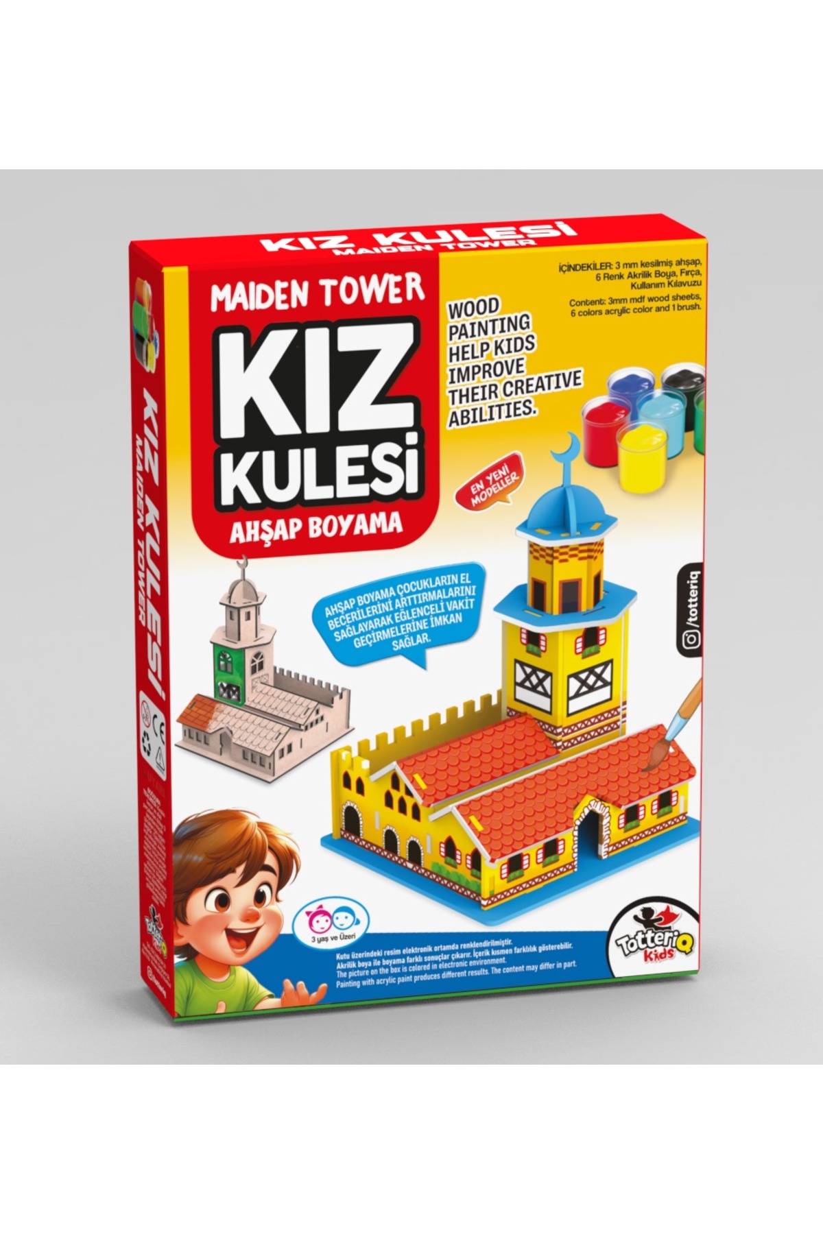 Ahşap Boyama Seti Maket Kız Kulesi
