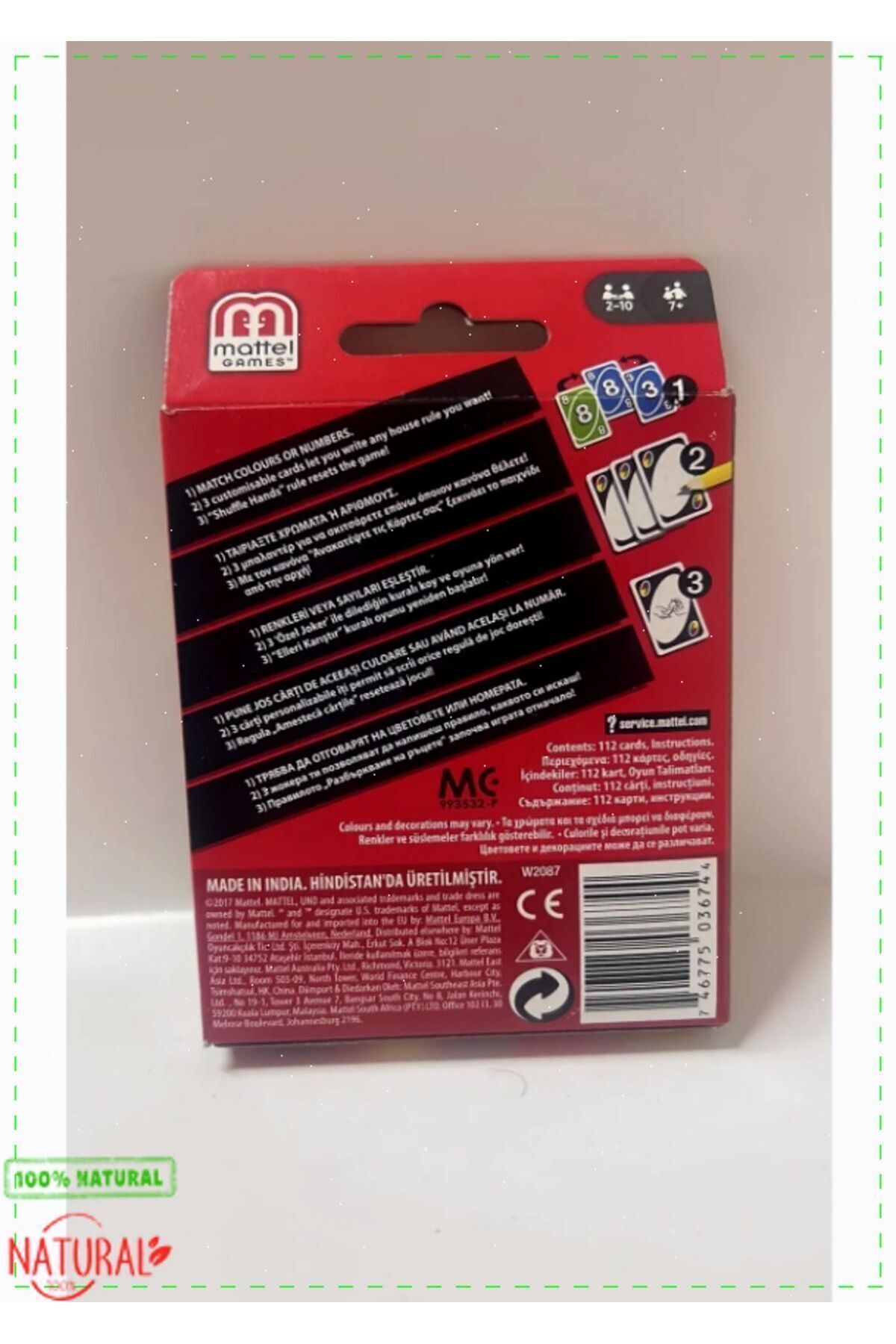 OMZ Uno Oyun Kartları Kız Cocuk Erkek Cocuk Oyuncak Egitici Oyuncak Erkek Cocuk Montessori Geliştiren E fotoğrafı 5 (önizleme)