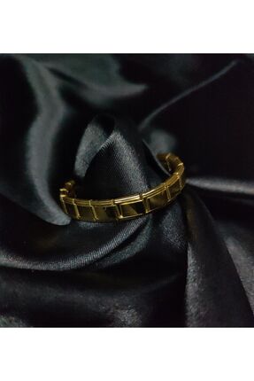 Gracee İtalyan Nomi Altın Renkli Yazısız Charm Çelik Bileklik