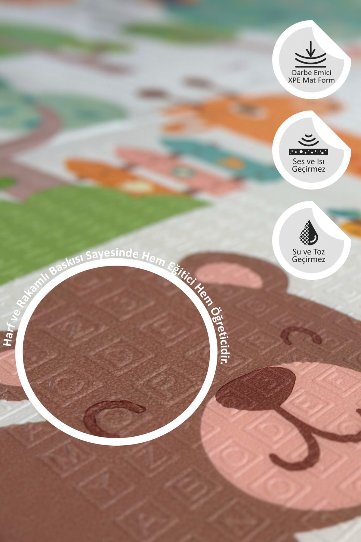 GLOBOMART Sky Balloons Katlanabilir Çift Taraflı Oyun Matı-Oyun Halısı 180x200x0.8 Cm (TAŞIMA ÇANTALI) fotoğrafı 6 (önizleme)