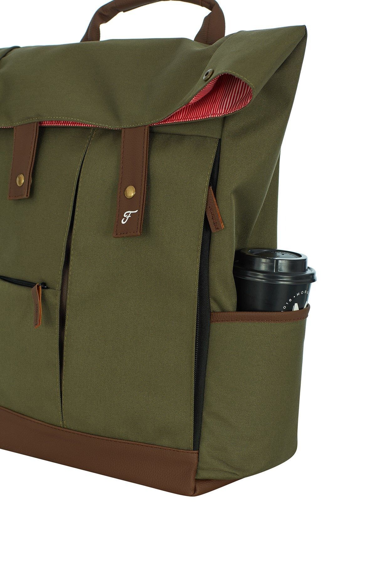 کوله پشتی زنانه خاکی Fudela | SER 1000 اورجینال - تصویر 2