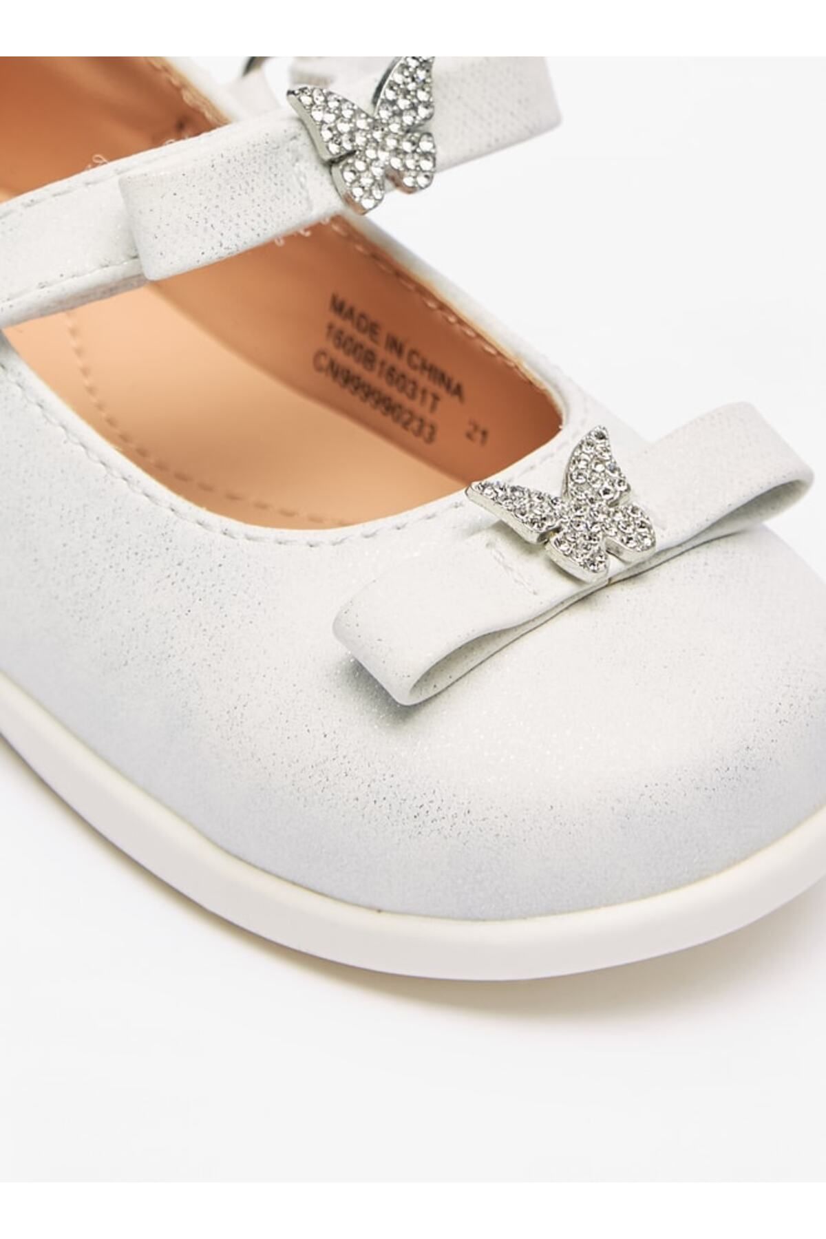 Barefeet-Butterfly Accent Mary Jane Shoes with Hook and Loop Closure 5