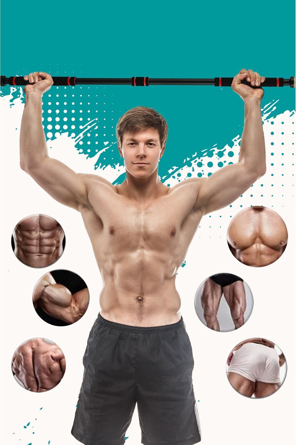 Alright 80-100 Cm Koridor Kapı Barfiksi Barfix Aleti Çubuğu Çekme Barı Demiri (DOOR BAR)