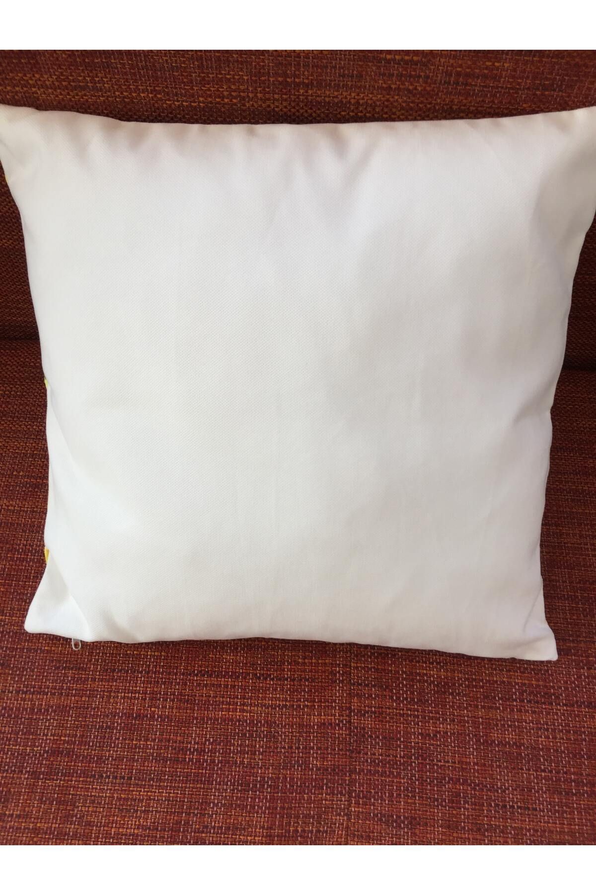 Mora Örgü-Mora Knit Lemon Patterned Pillow 6