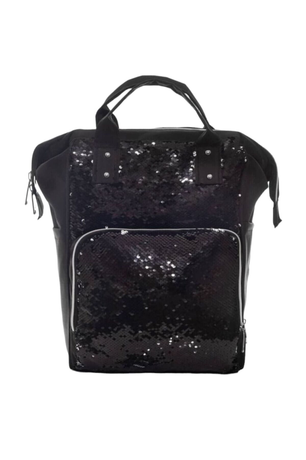 Genel Markalar Siyah Pul Payetli Bebek Bakım Çantası Anne Bebek Sırt Çantası Modelleri Bebek Doğum Çantası fotoğrafı 2 (önizleme)