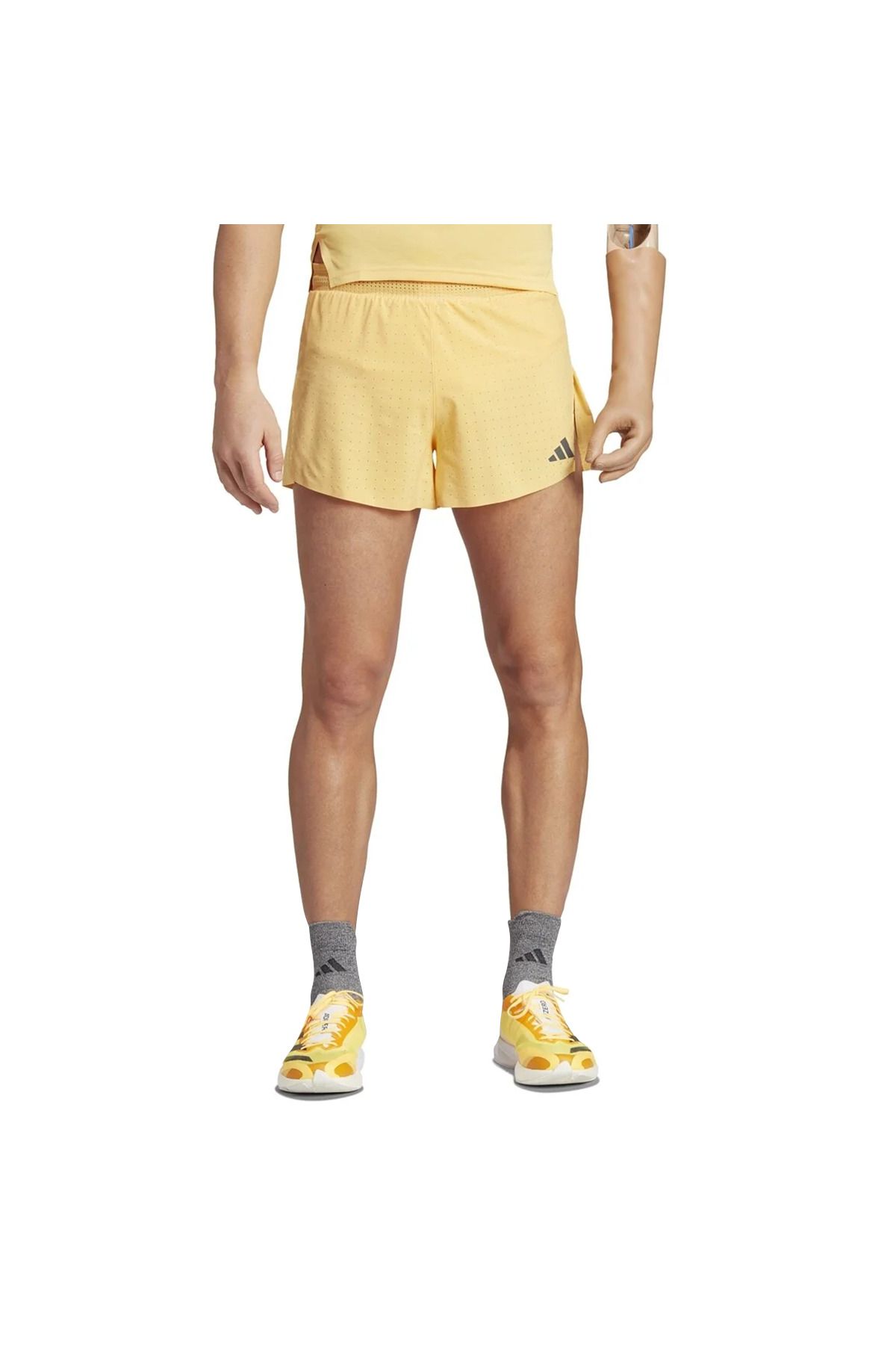 adidas Men s Yellow Running Shorts Adizero Split M IM9834 Trendyol
