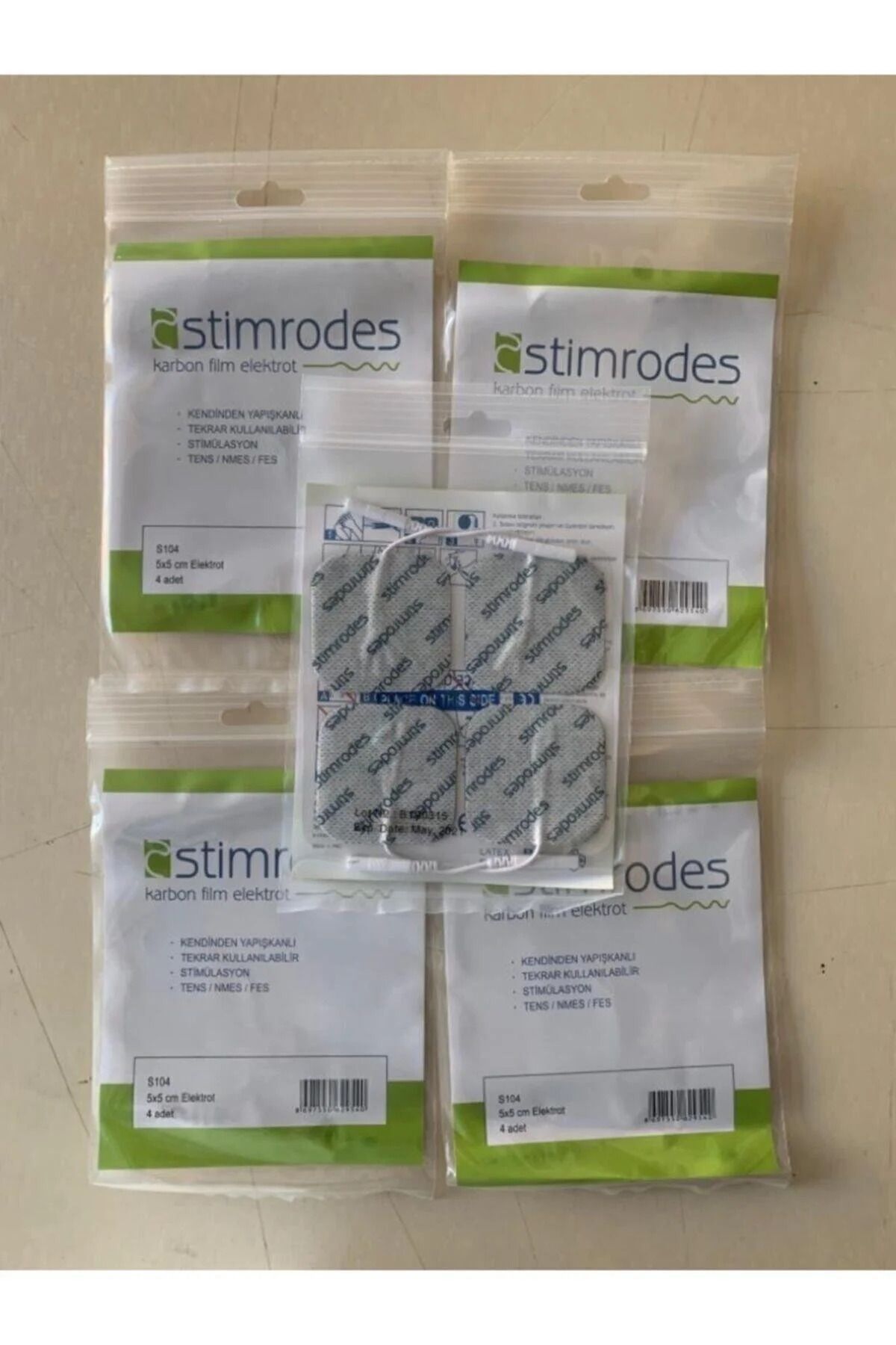 FİZMED STIMRODES Tens Pedi Stimrodes Kablolu Tens Pedi Tens Elektrodu 5*5 - 5 Adet