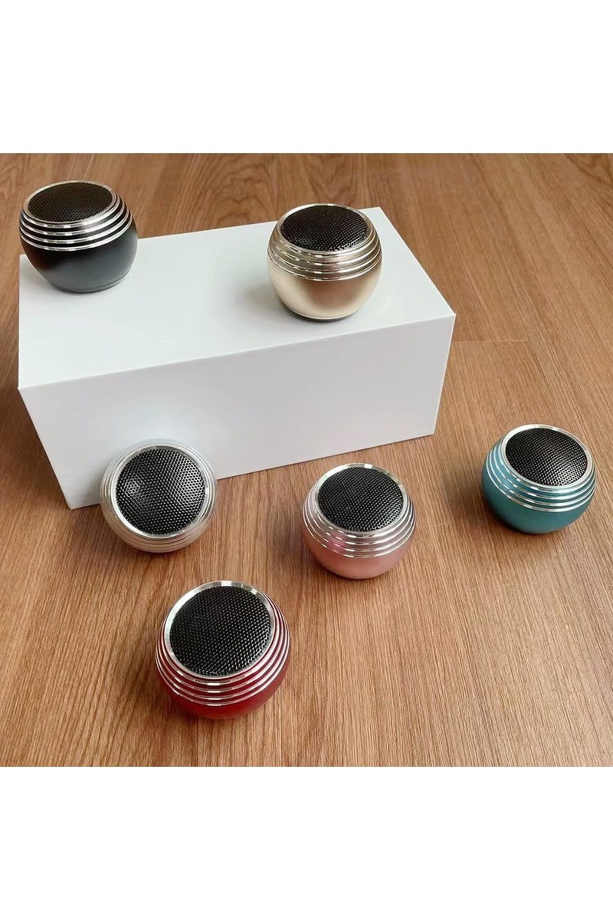 MİNİ Bluetooth'lu Hoparlörler, Subwoofer'lı Küçük Çelik Top, 3