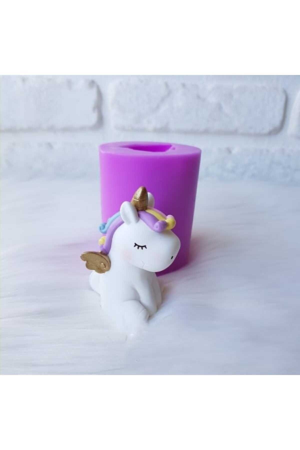 Unicorn Maket Kürdanlı Cupcake Pasta Süsü Doğum Günü Süsleri Kürdan Süsü