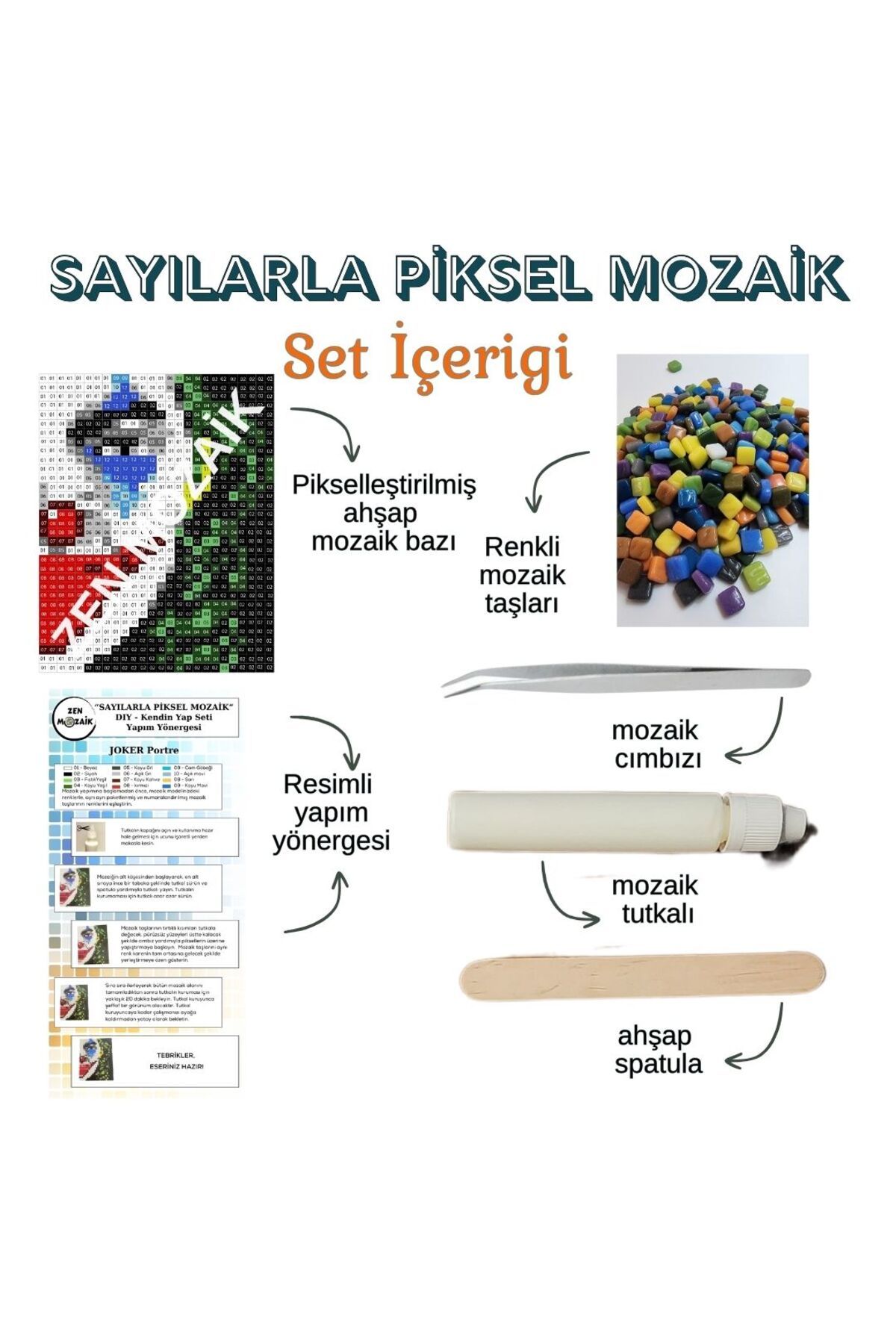 Zen Mozaik-Pixel Mosaic by Numbers DIY Kit - Artistic Mosaic Series - Pixel/Pixel Art 2