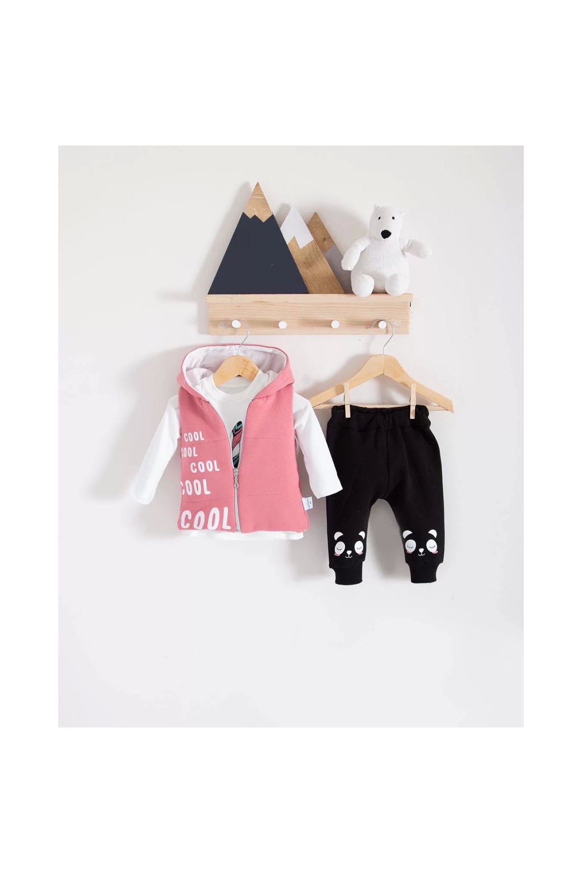 3-Piece Baby Girl Set with Vest