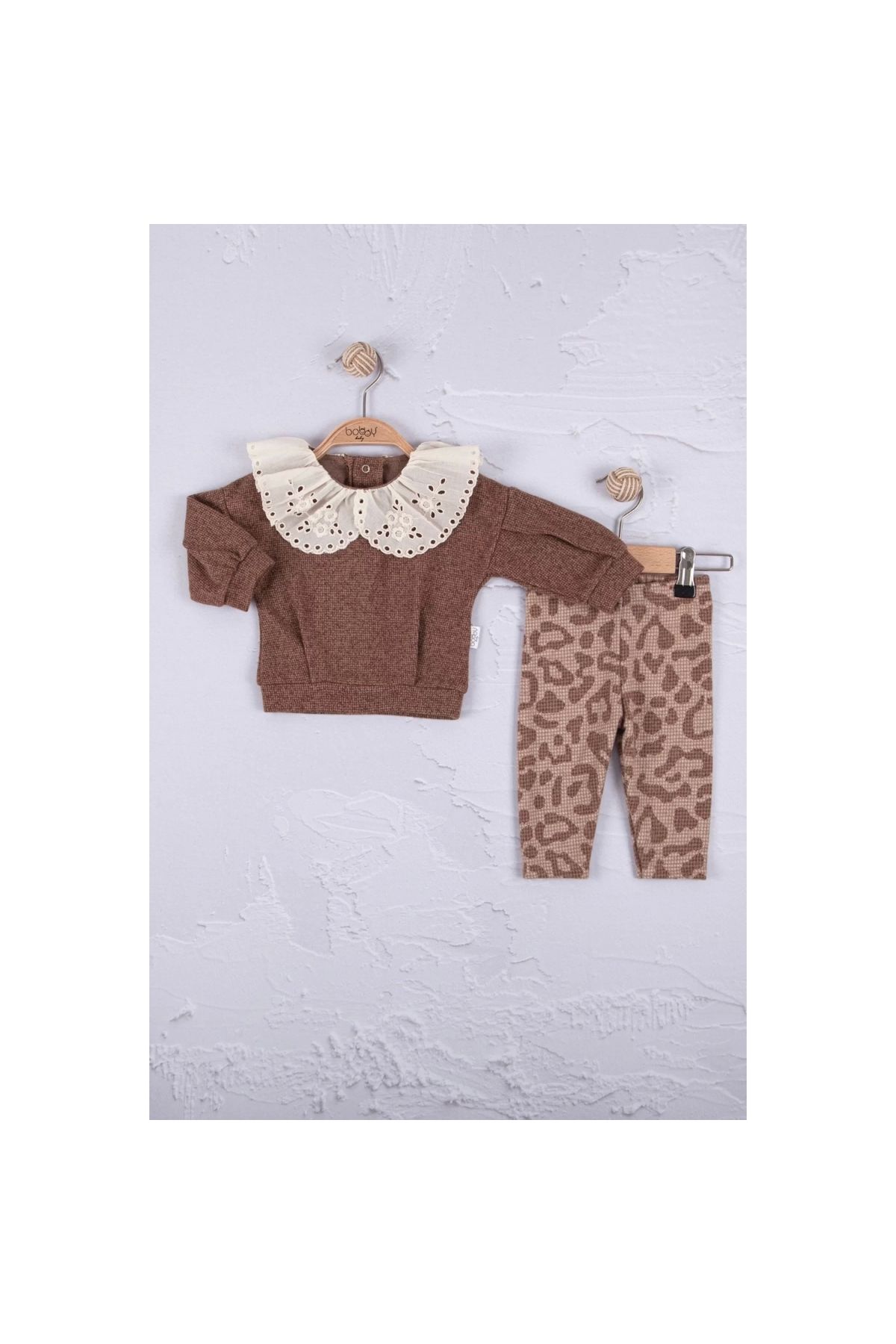 Big Collar Laced 2-Piece Baby Girl Set