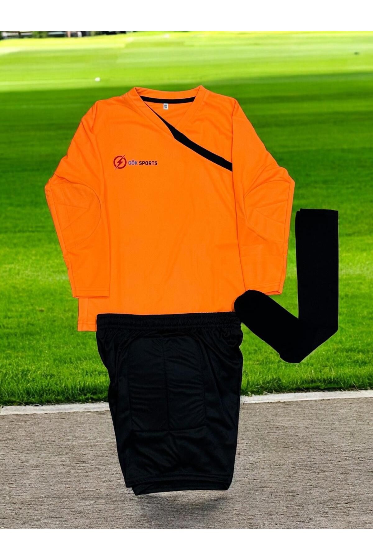 Gök Sports Buffon Junior Goalkeeper Kapıcı Çocuk Kaleci Sünger Destekli Forma Şort Takımı