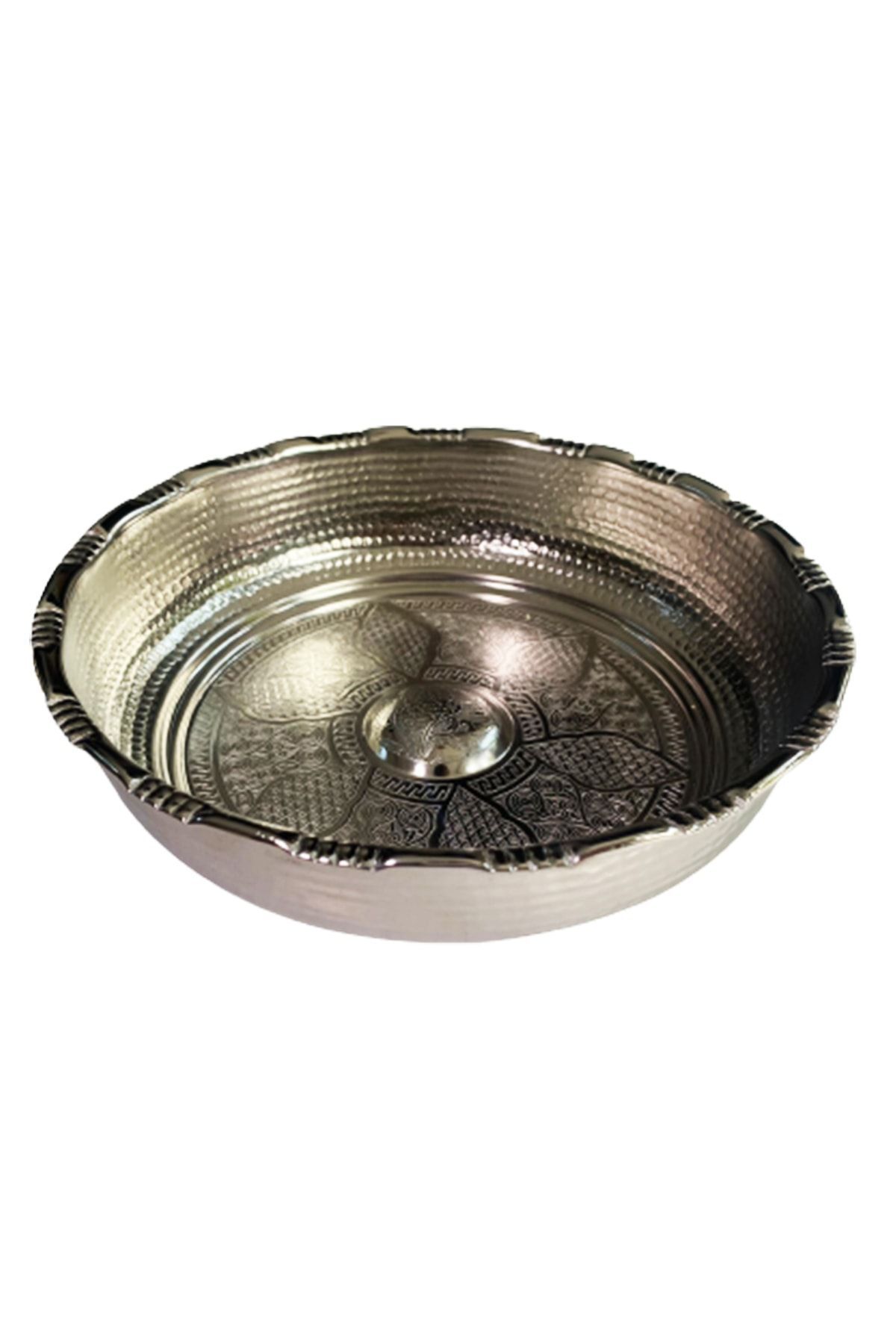 Değerli Piatra De Baie Din Cupru Nichelat Diametru 20cm Adâncime 5cm - Mărime unică