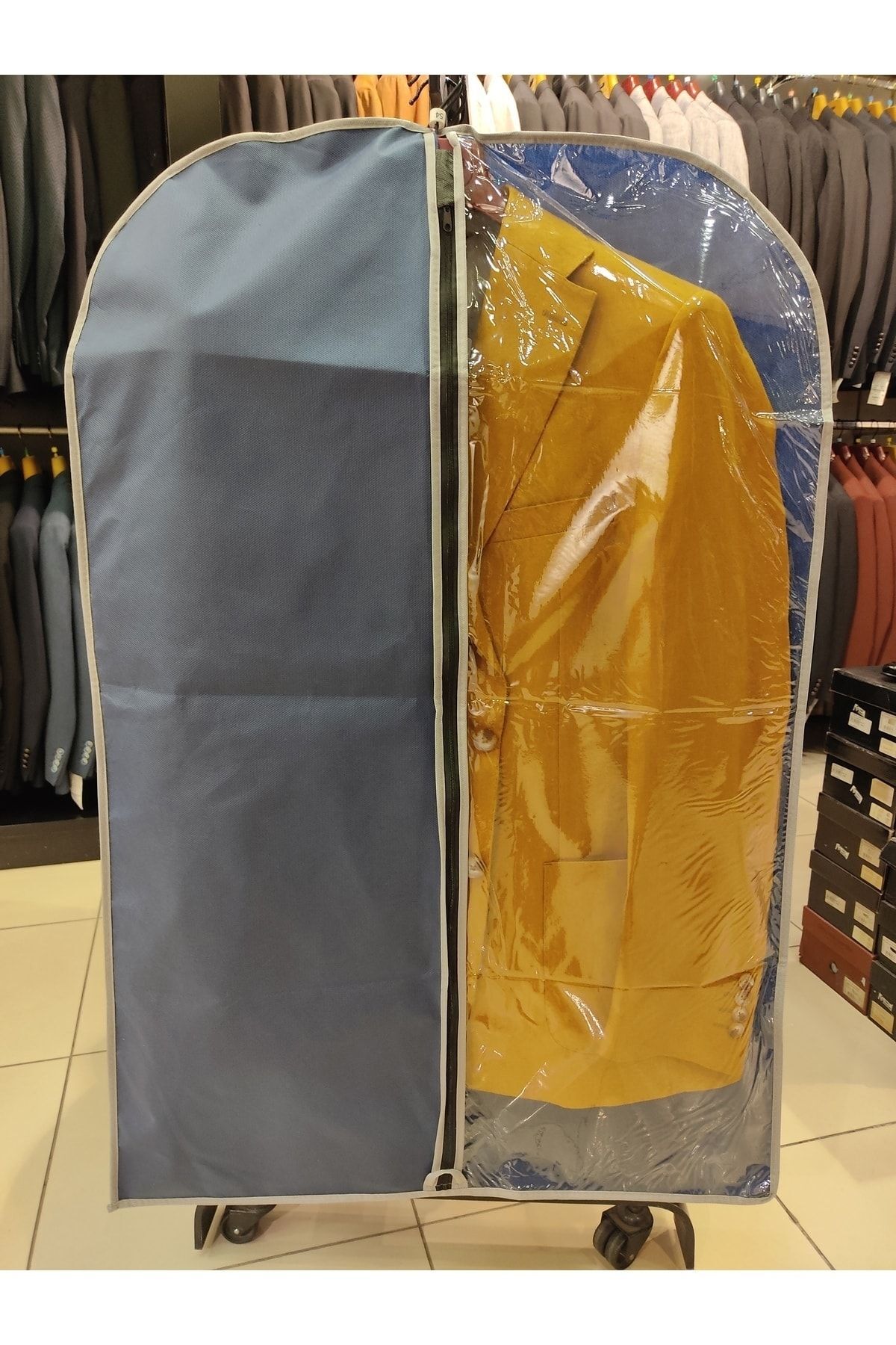 Şeffaf PVC Takım Elbise Kılıfı, 64x100 cm, 5'li paket, koruyucu ve şık tasarım