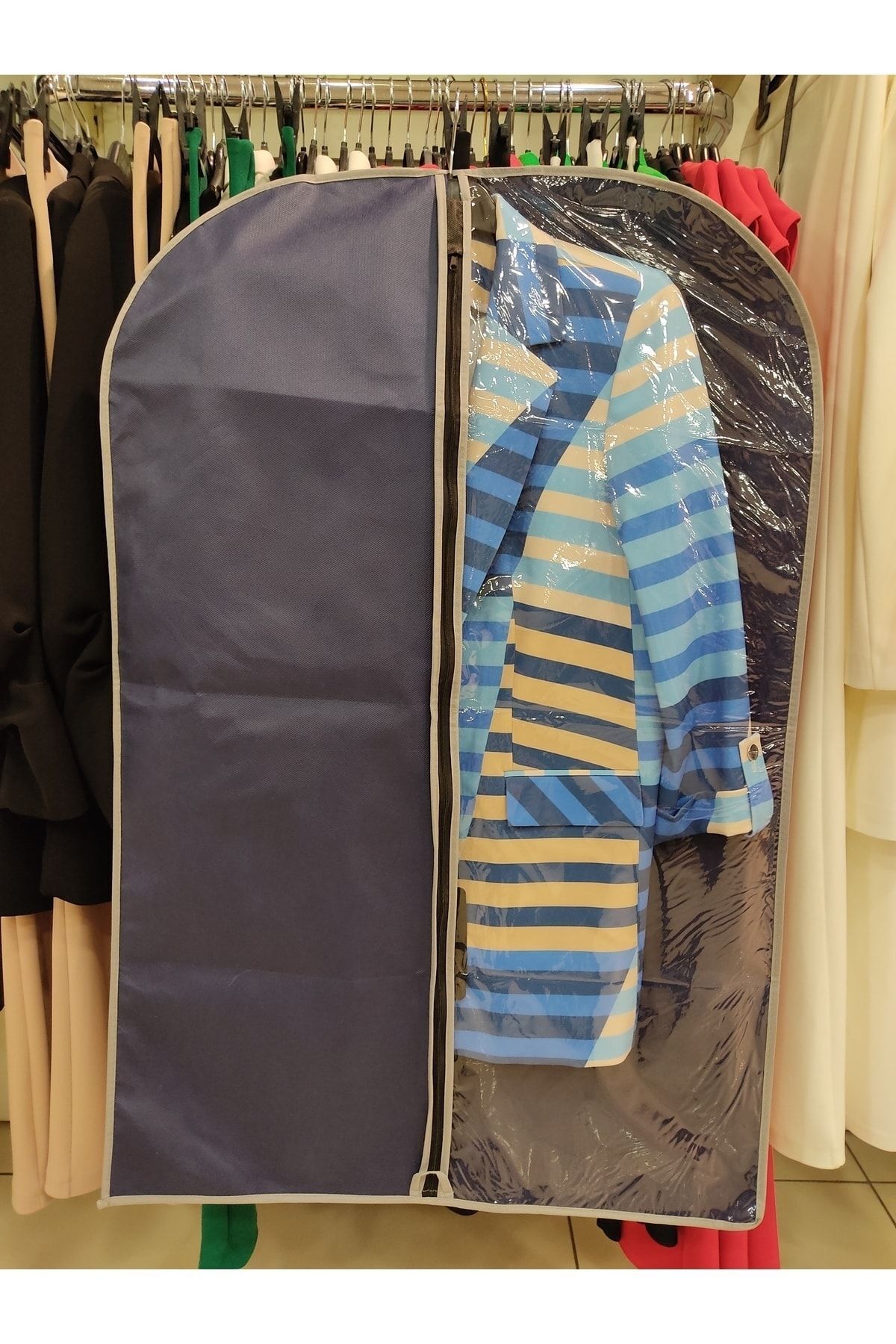 Şeffaf PVC Takım Elbise Kılıfı, 64x100 cm, 5'li paket, koruyucu ve şık tasarım