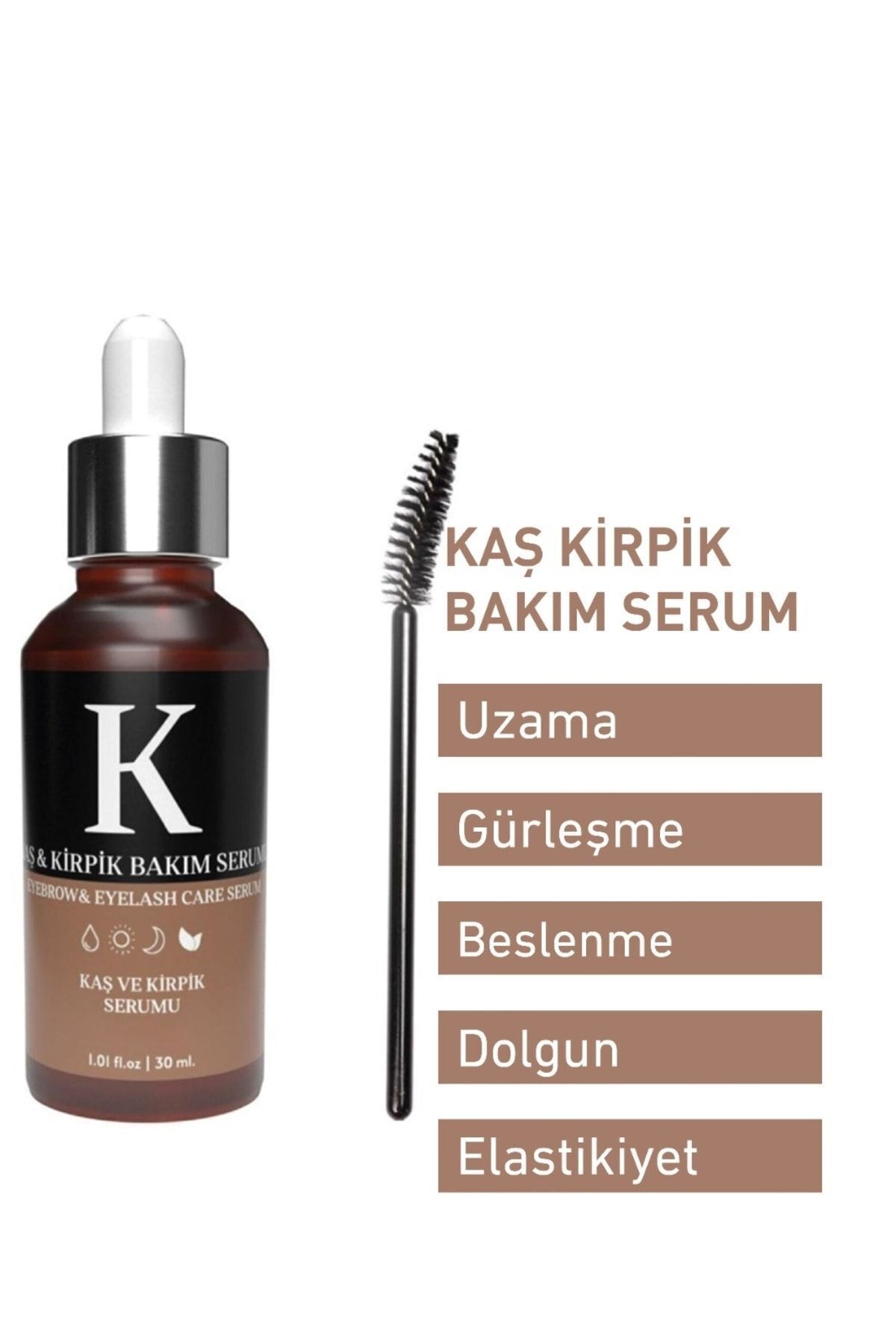 Besleyici E-vitamini Içeren Kaş Şekillendirici & Sabitleyici Wax Ve Kaş Kirpik Serumu — نارنجی kaswax — تصویر 4 از 4
