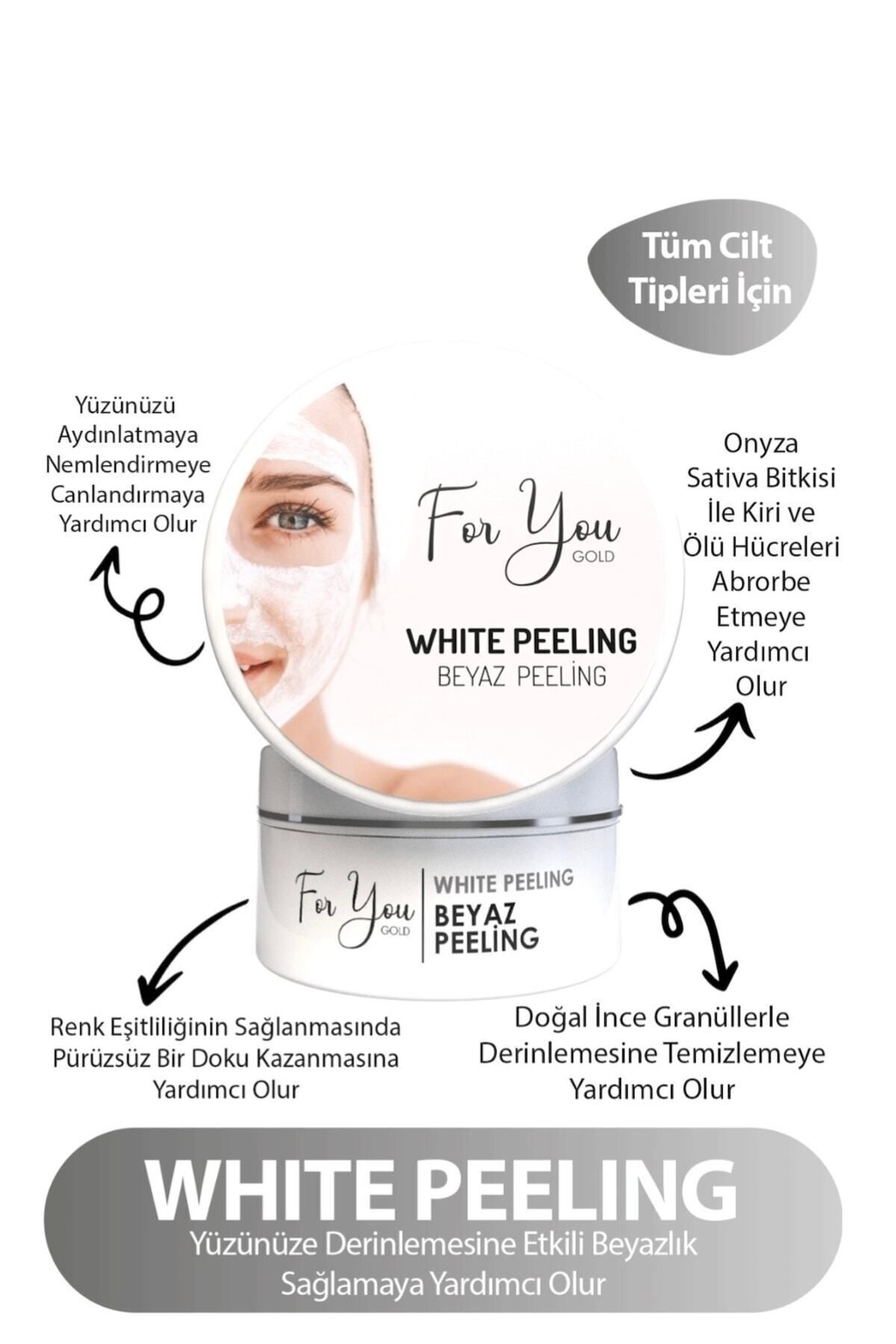 پاکسازی پوست مرده و روشن کننده پوست برنج - لایه برداری سفید (لایه برنج) 100 میلی لیتر For You Gold