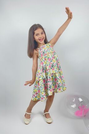 MatisseKids Lilia Askılı Çiçek Desenli Elbise