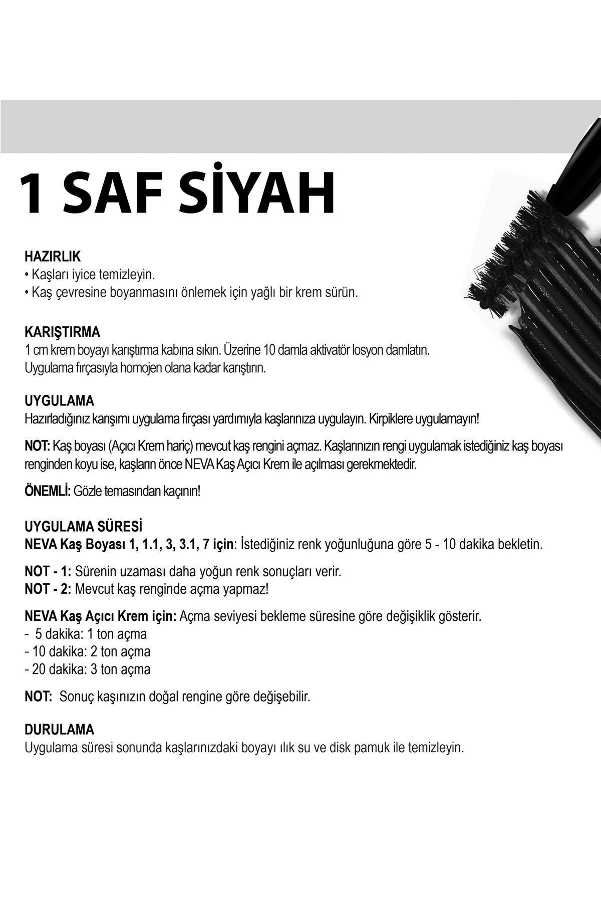 Kaş Boyası Seti (vegan) 1 SAF SİYAH - Pure Black — مشکی OTR09 EYEBROW 1 — تصویر 3 از 5