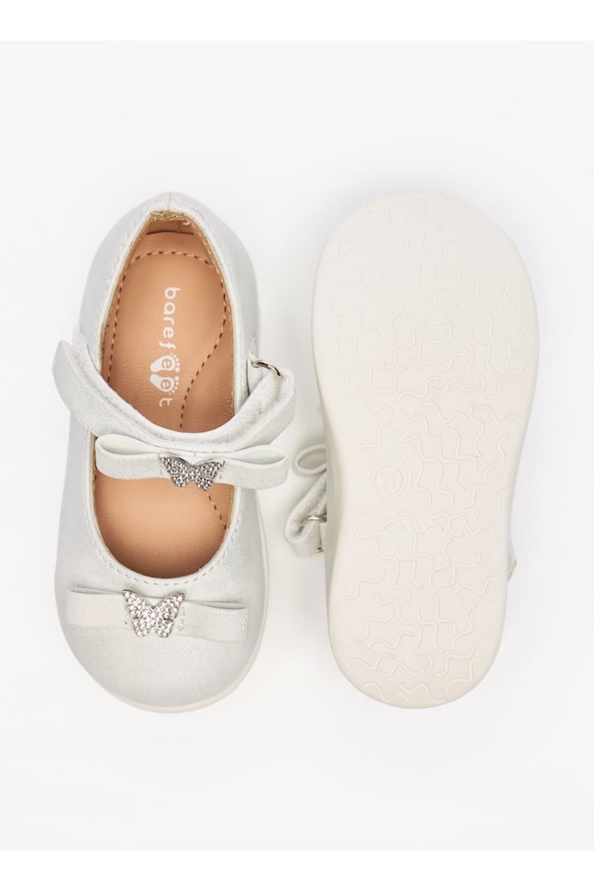 Barefeet-Butterfly Accent Mary Jane Shoes with Hook and Loop Closure 4